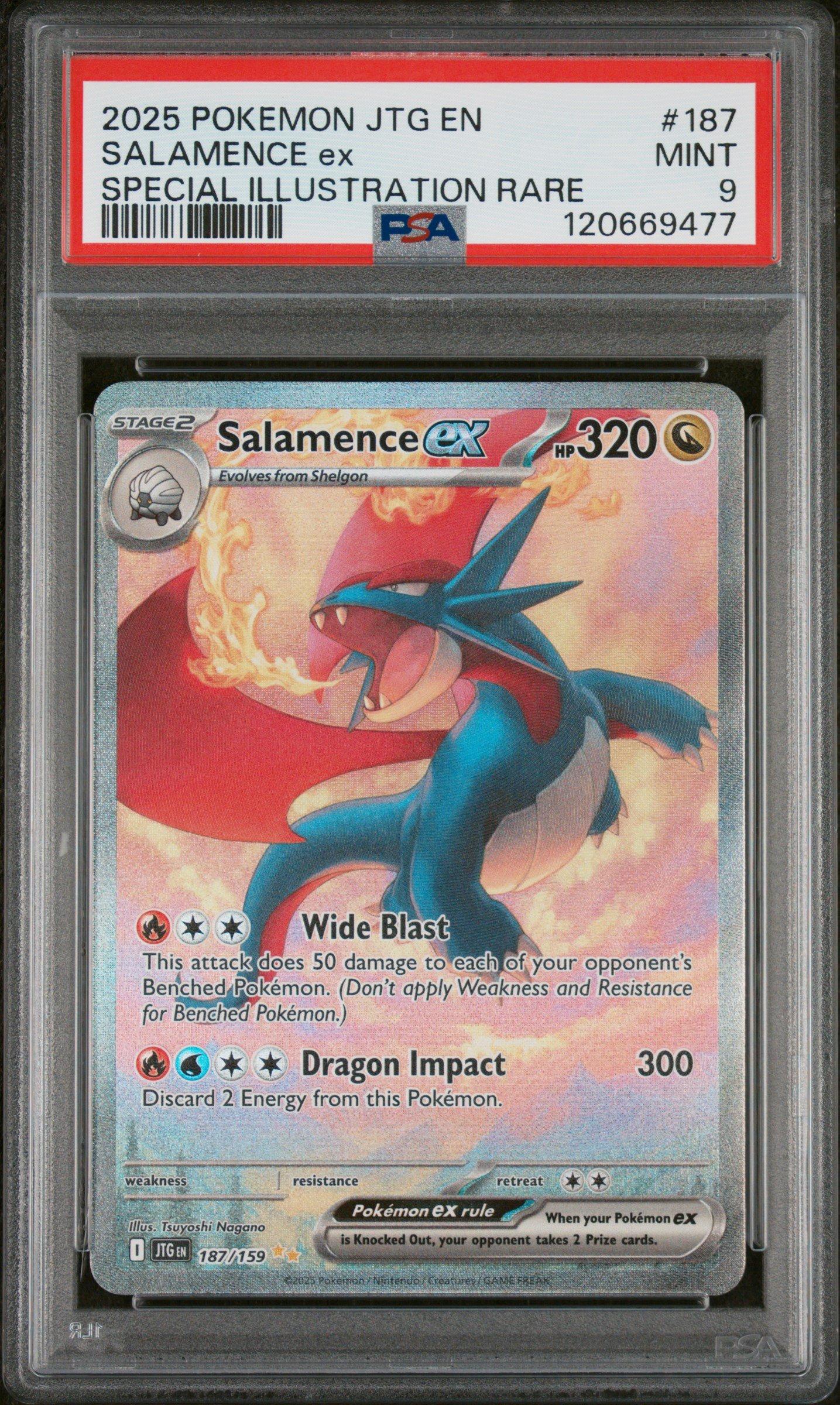 2025 Pokemon Jtg En-journey Together 187 Salamence Ex Special