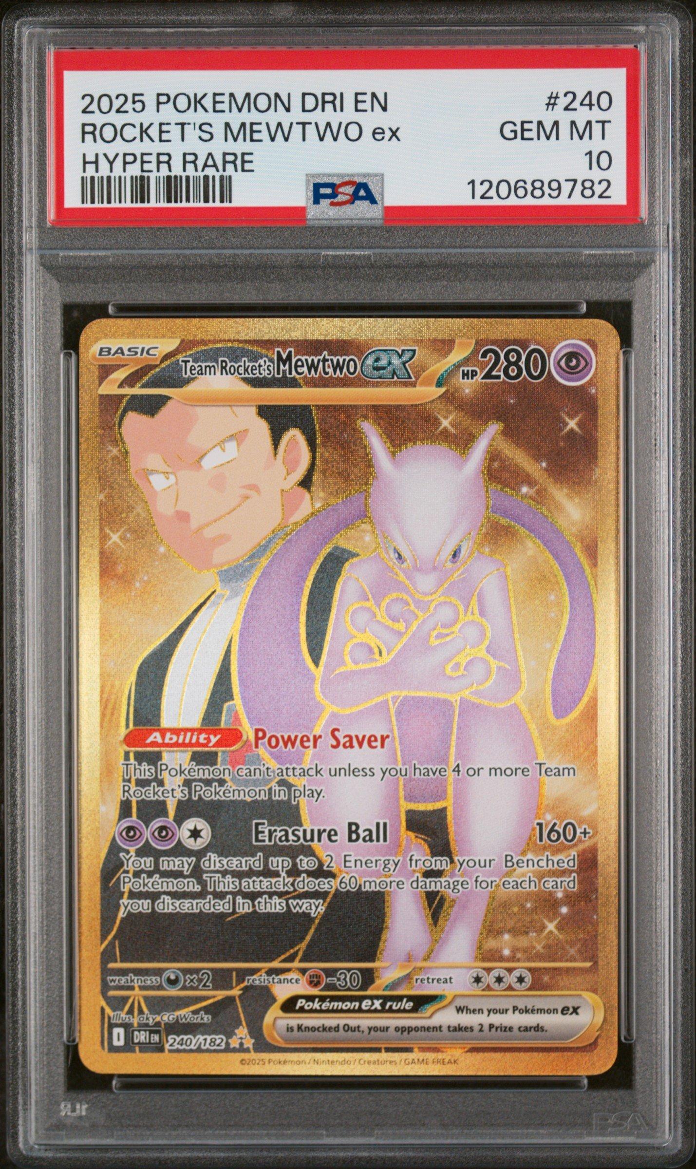 2025 Pokemon Dri En-destined Rivals 240 Team Rocket's Mewtwo Ex
