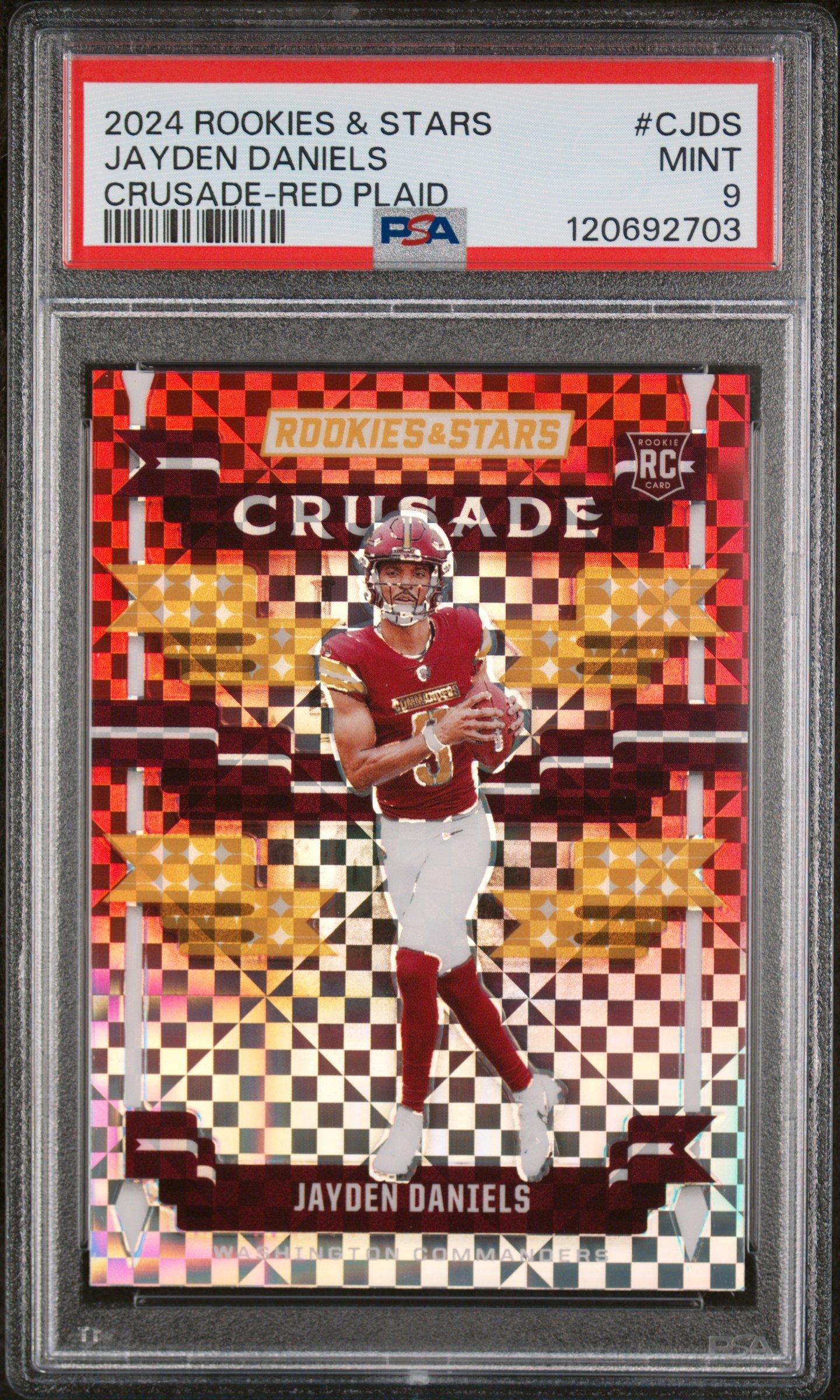 jayden daniels graded rookie card Graded 2024 Topps Now Jayden Daniels #19 Rookie RC Football Card PSA 10 Gem  Mint main image 0