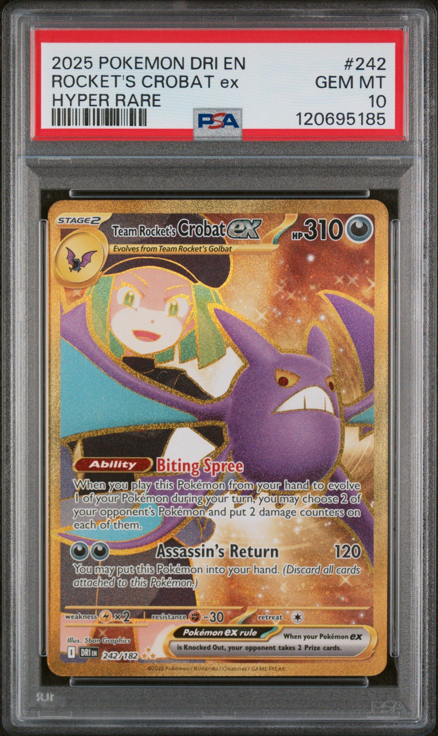 2025 Pokemon Dri En-destined Rivals 242 Team Rocket's Crobat Ex