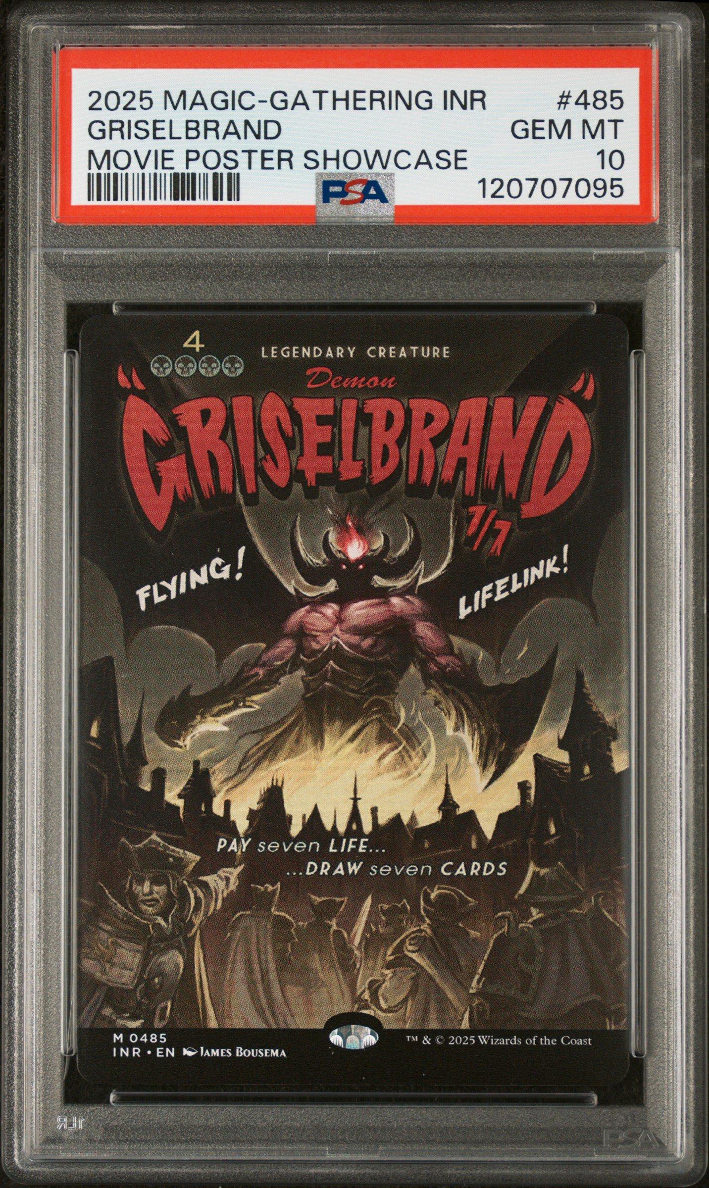 2025 Magic The Gathering Innistrad Remastered 485 Griselbrand Movie Poster Showcase PSA 10