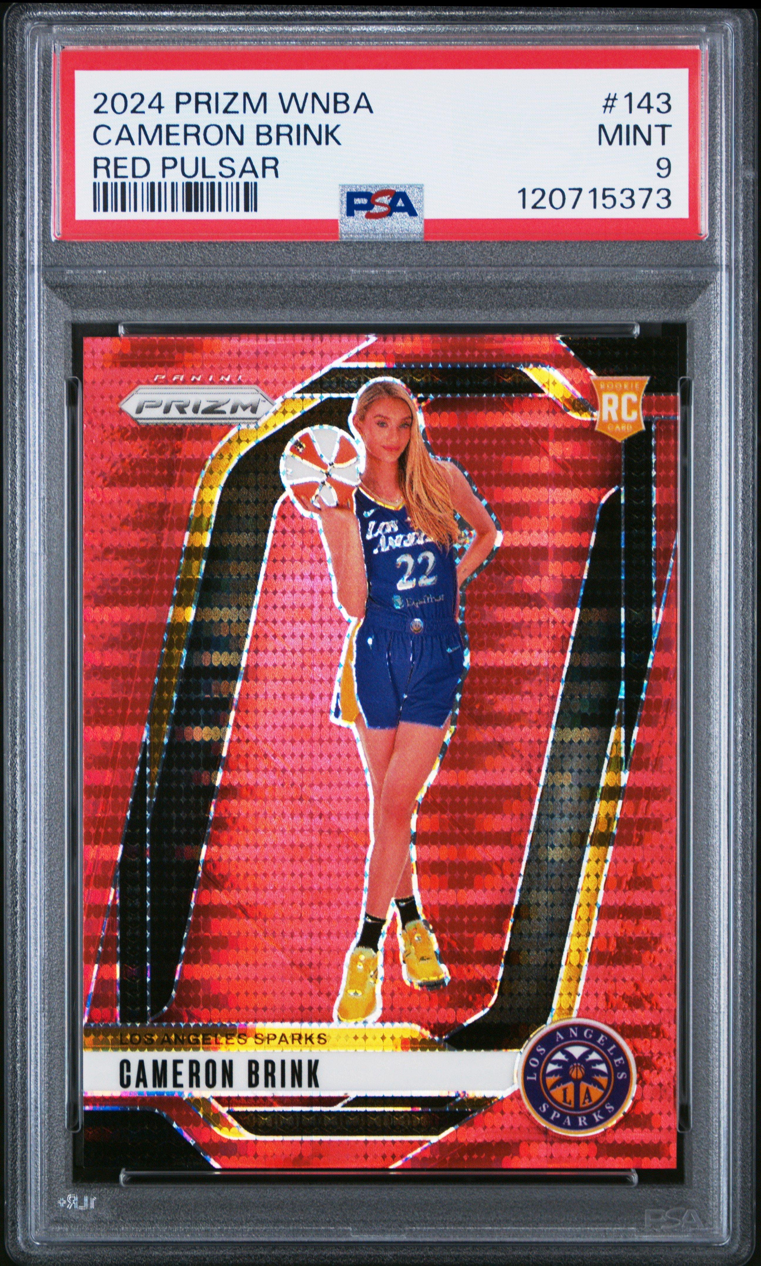 2024 Panini Prizm Wnba 143 Cameron Brink Red Pulsar PSA 9 Graded