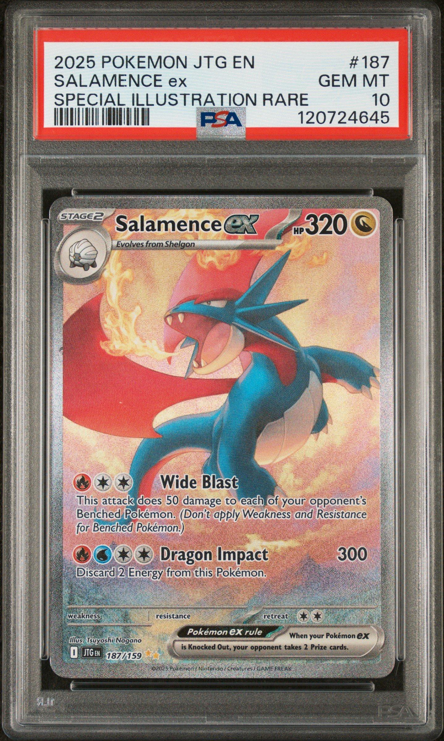 2025 Pokemon Jtg En-journey Together 187 Salamence Ex Special