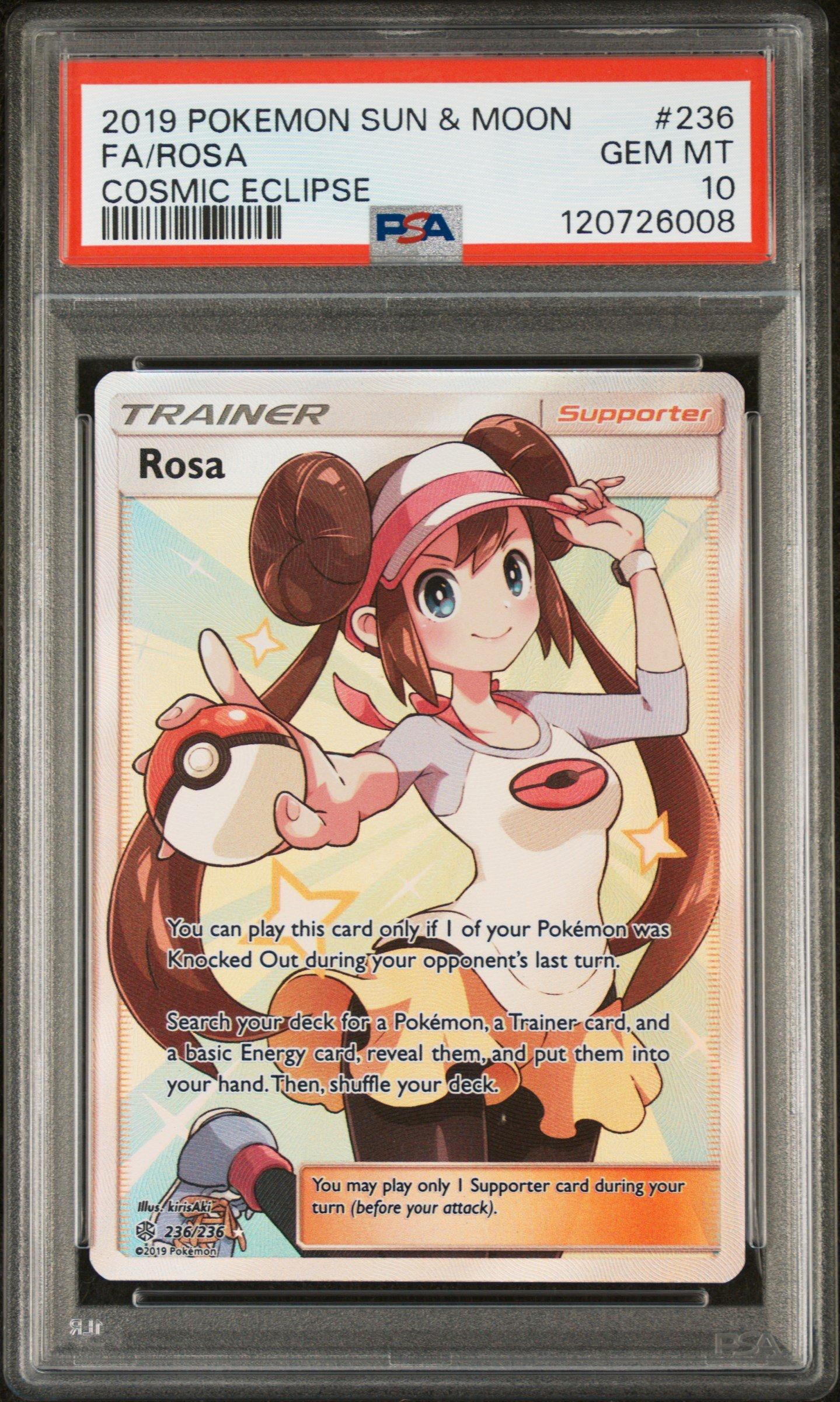 2019 Pokemon Sun & Moon Cosmic Eclipse 236 Full Art/rosa PSA 10