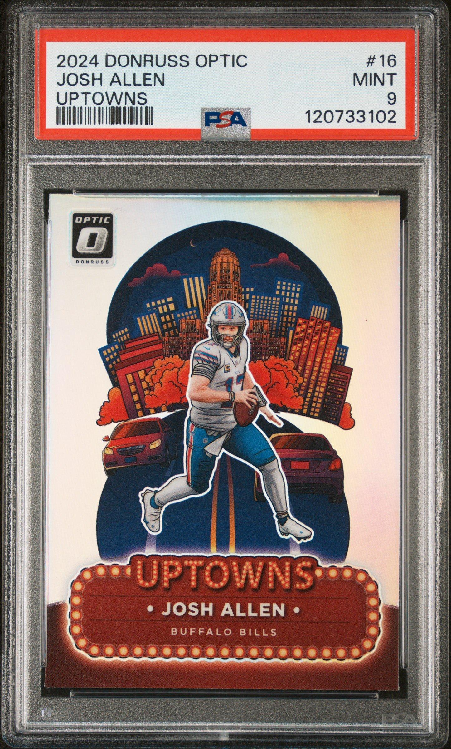 josh allen graded cards Amazon.com: Graded Gem Mint 2018 Josh Allen Leaf 2 Rookie Card Lot Gma 10  Bills Hot Quarterback Superstar : Collectibles & Fine Art main image 1