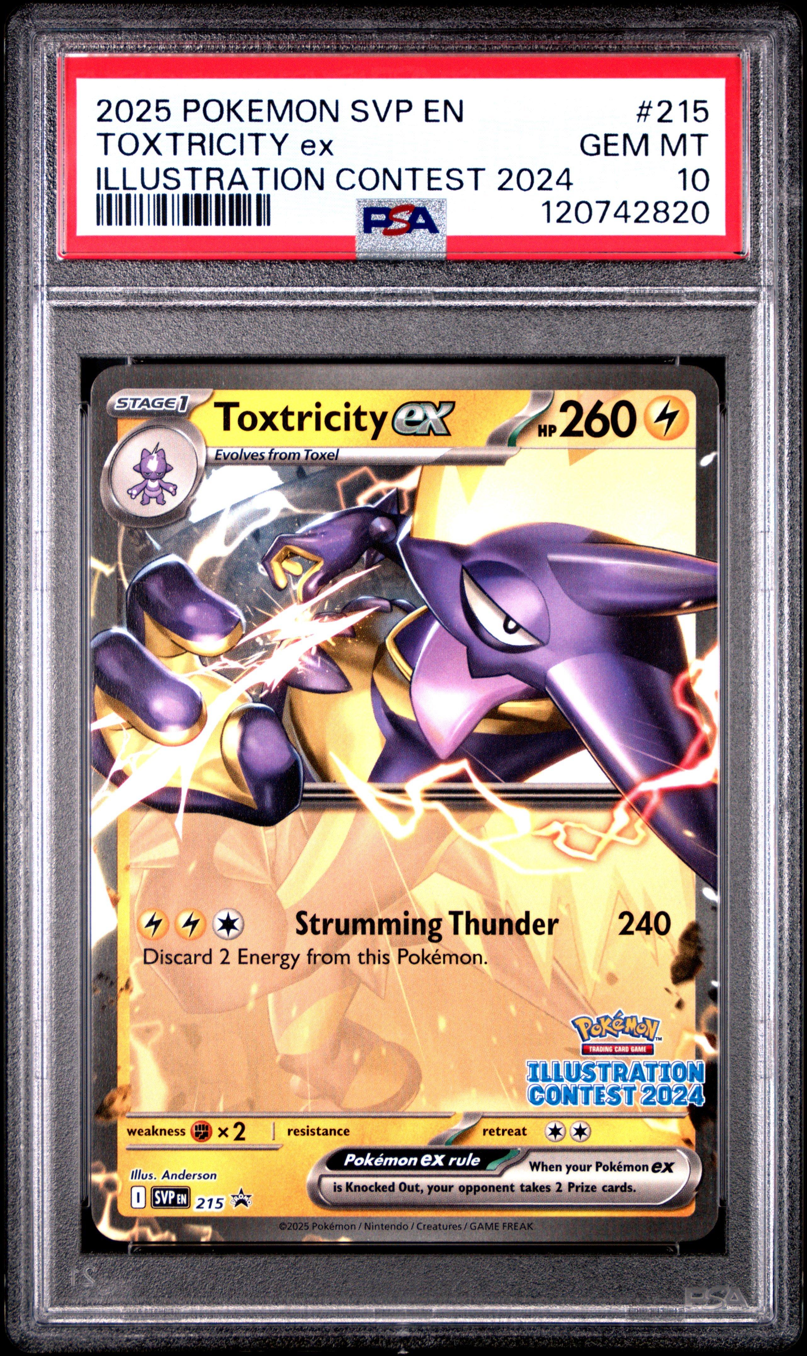 2025 Pokemon Svp En-sv Black Star Promo 215 Toxtricity Ex