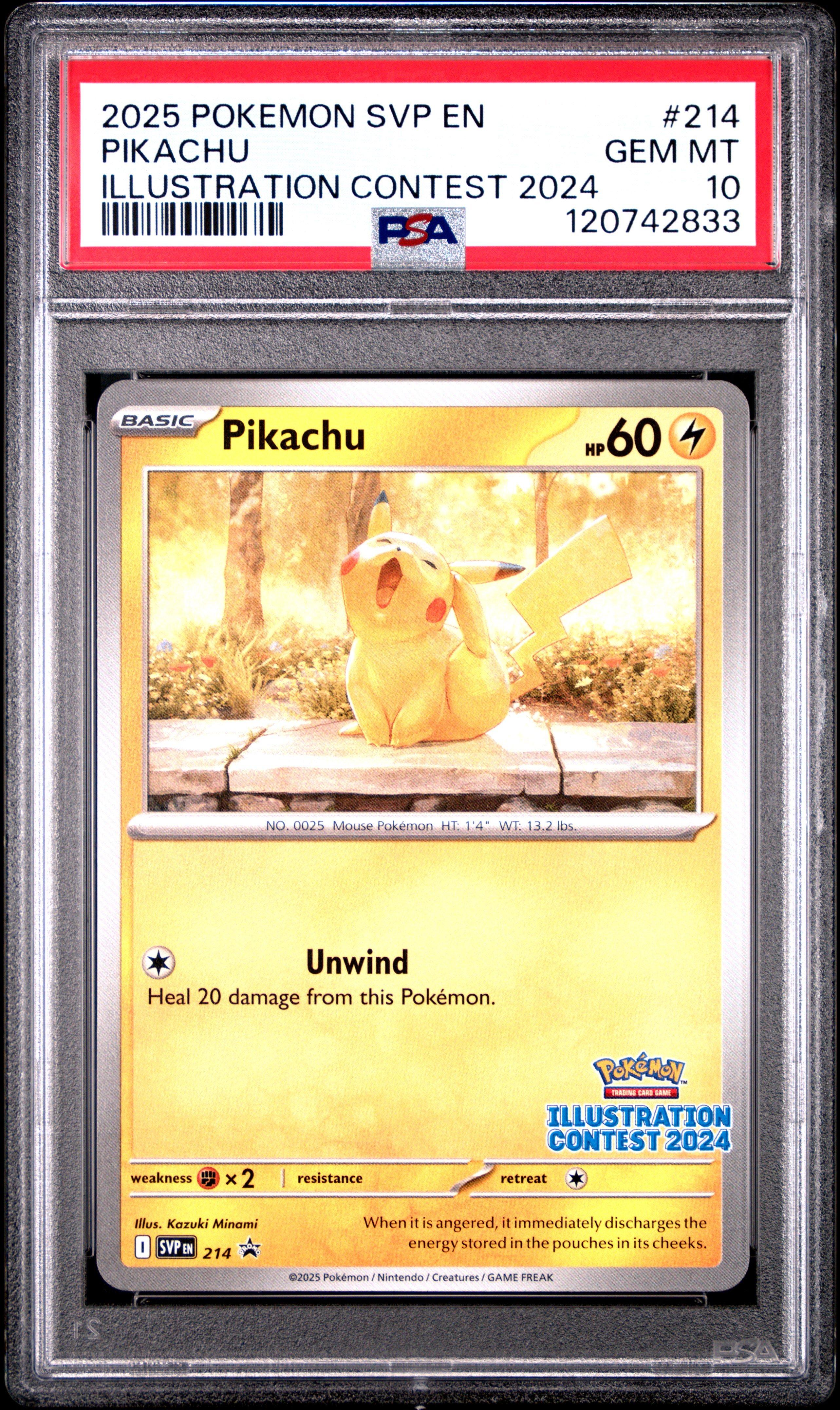 2025 Pokemon Svp En-sv Black Star Promo 214 Pikachu Illustration