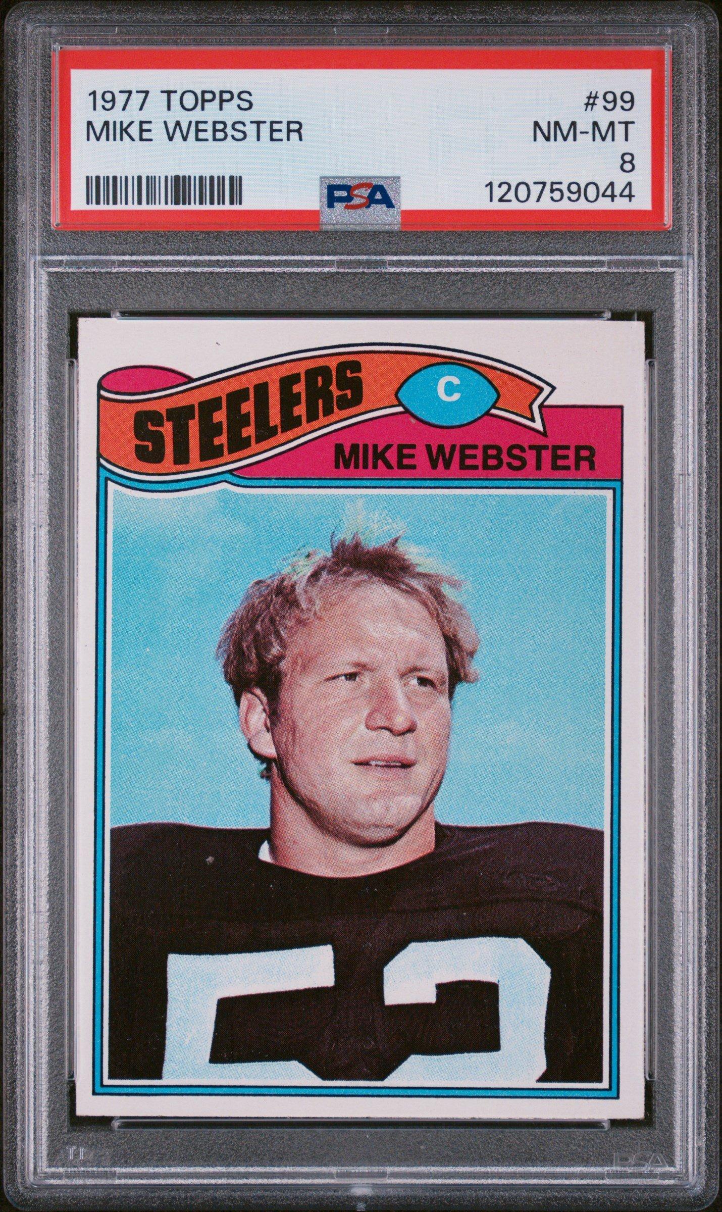 1977 Topps 99 Mike Webster PSA 8