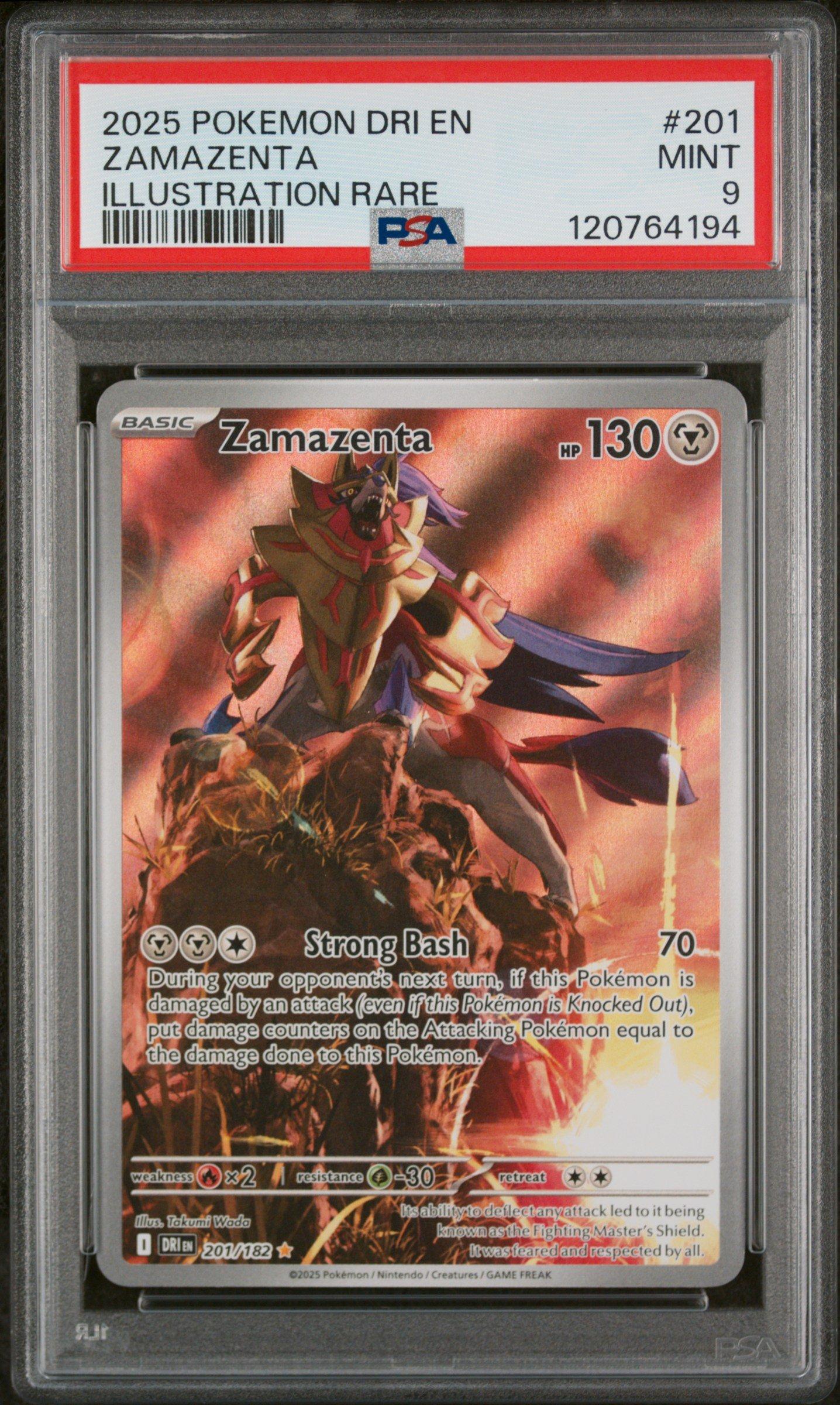 2025 Pokemon Dri En-destined Rivals 201 Zamazenta Illustration