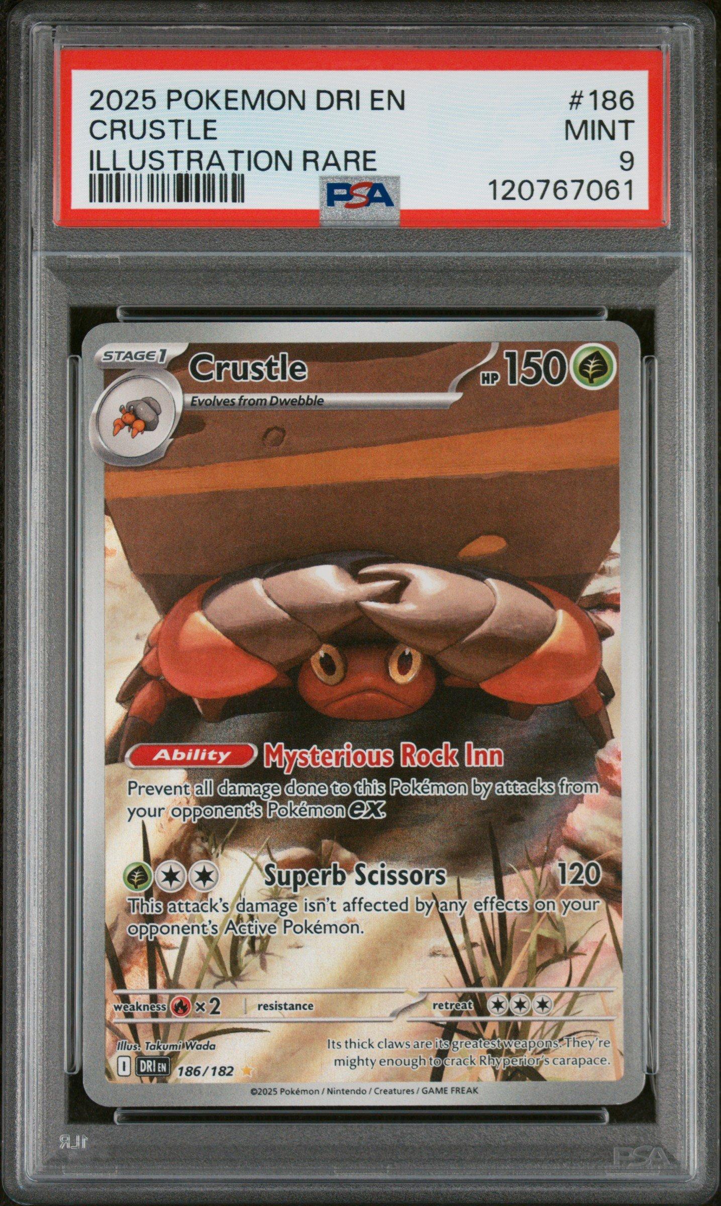 2025 Pokemon Dri En-destined Rivals 186 Crustle Illustration Rare