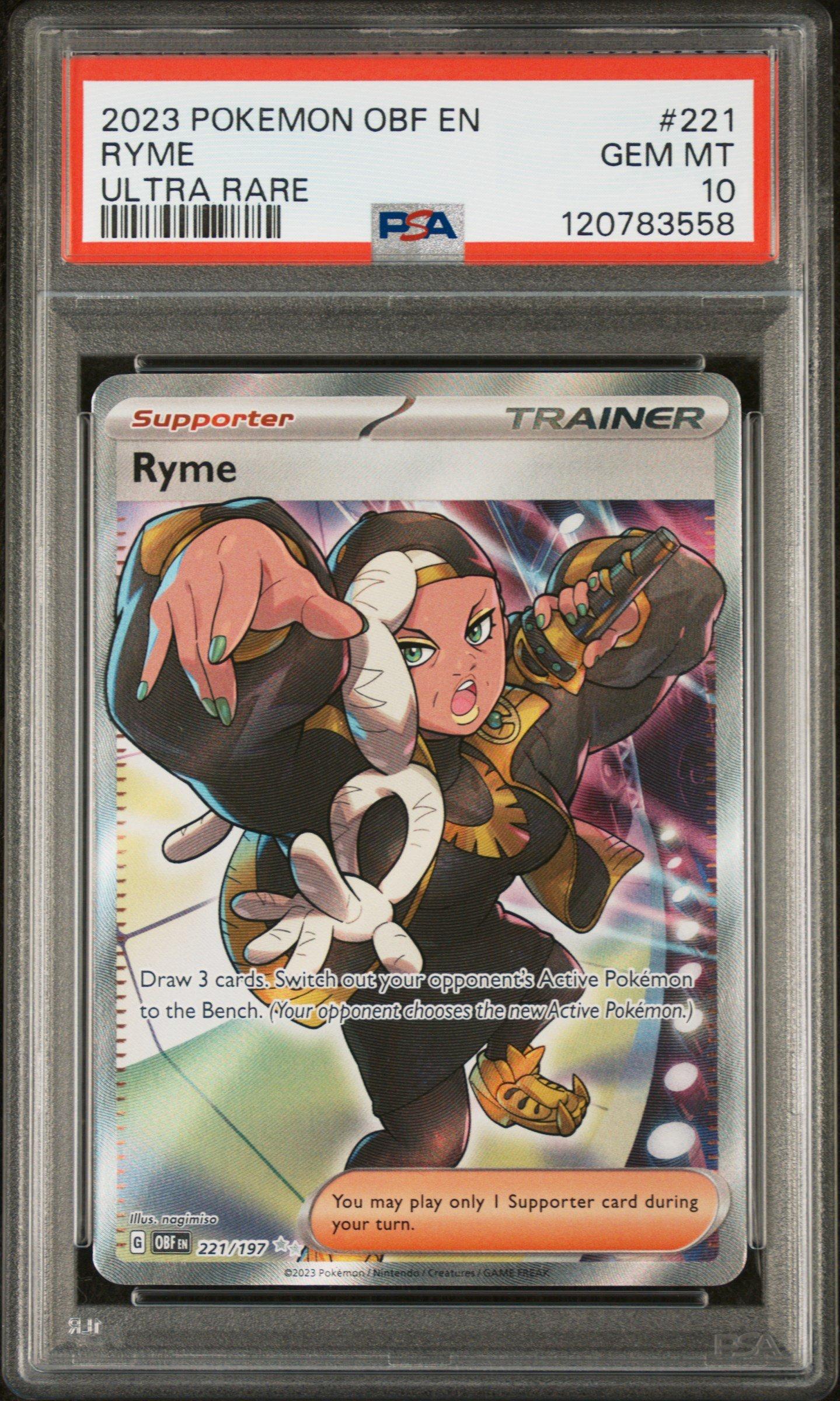 2023 Pokemon Obf En-obsidian Flames 221 Ryme Ultra Rare PSA 10