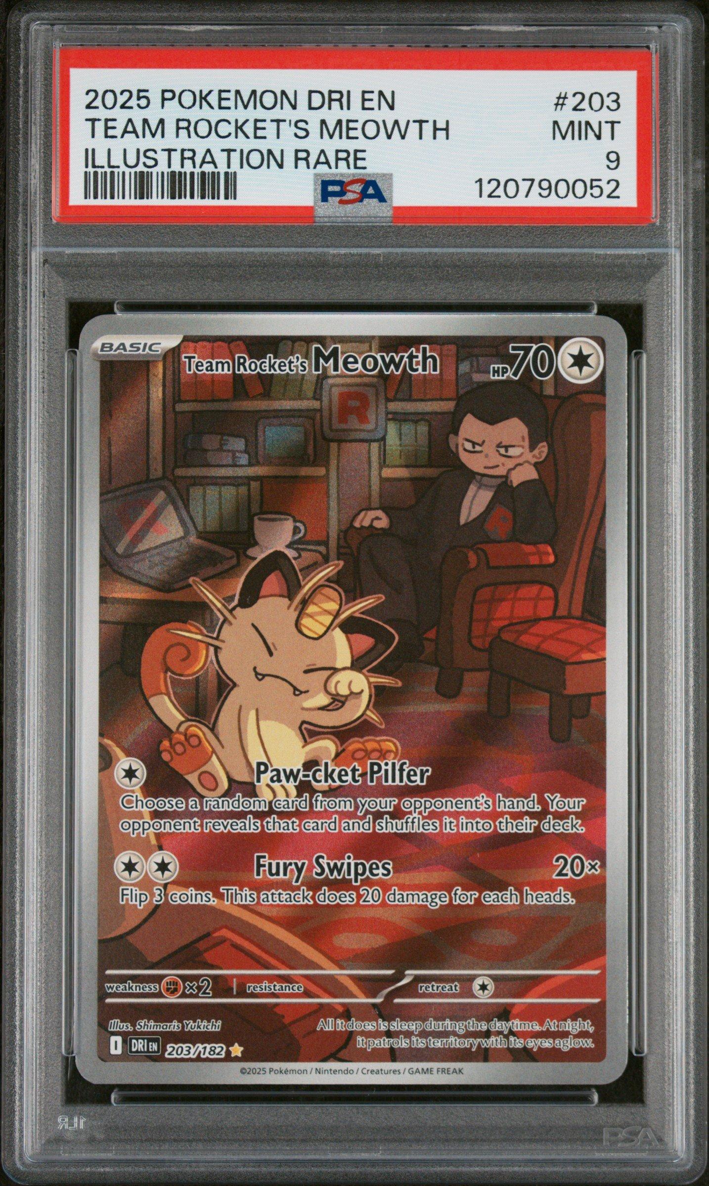 2025 Pokemon Dri En-destined Rivals 203 Team Rocket's Meowth