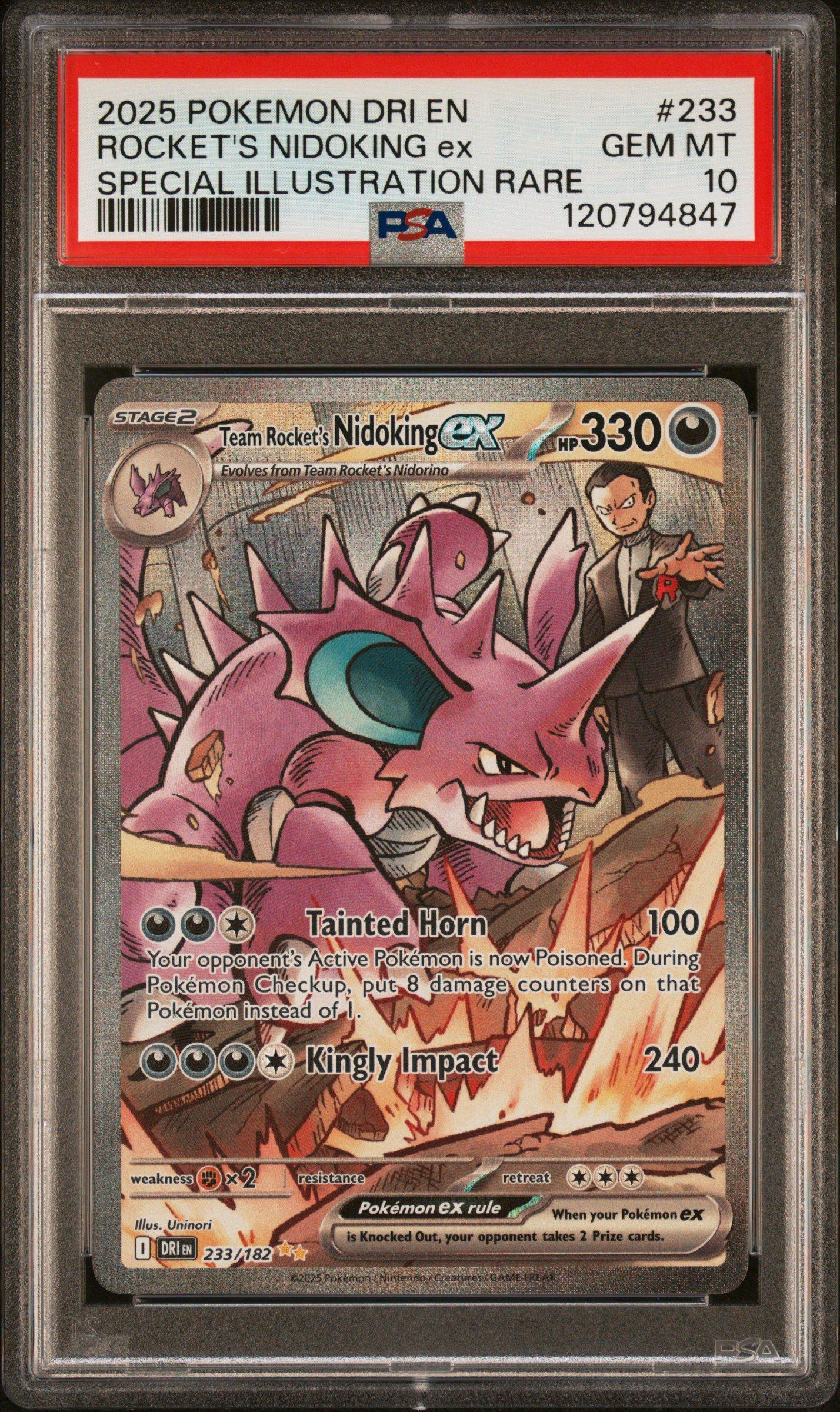 2025 Pokemon Dri En-destined Rivals 233 Team Rocket's Nidoking Ex