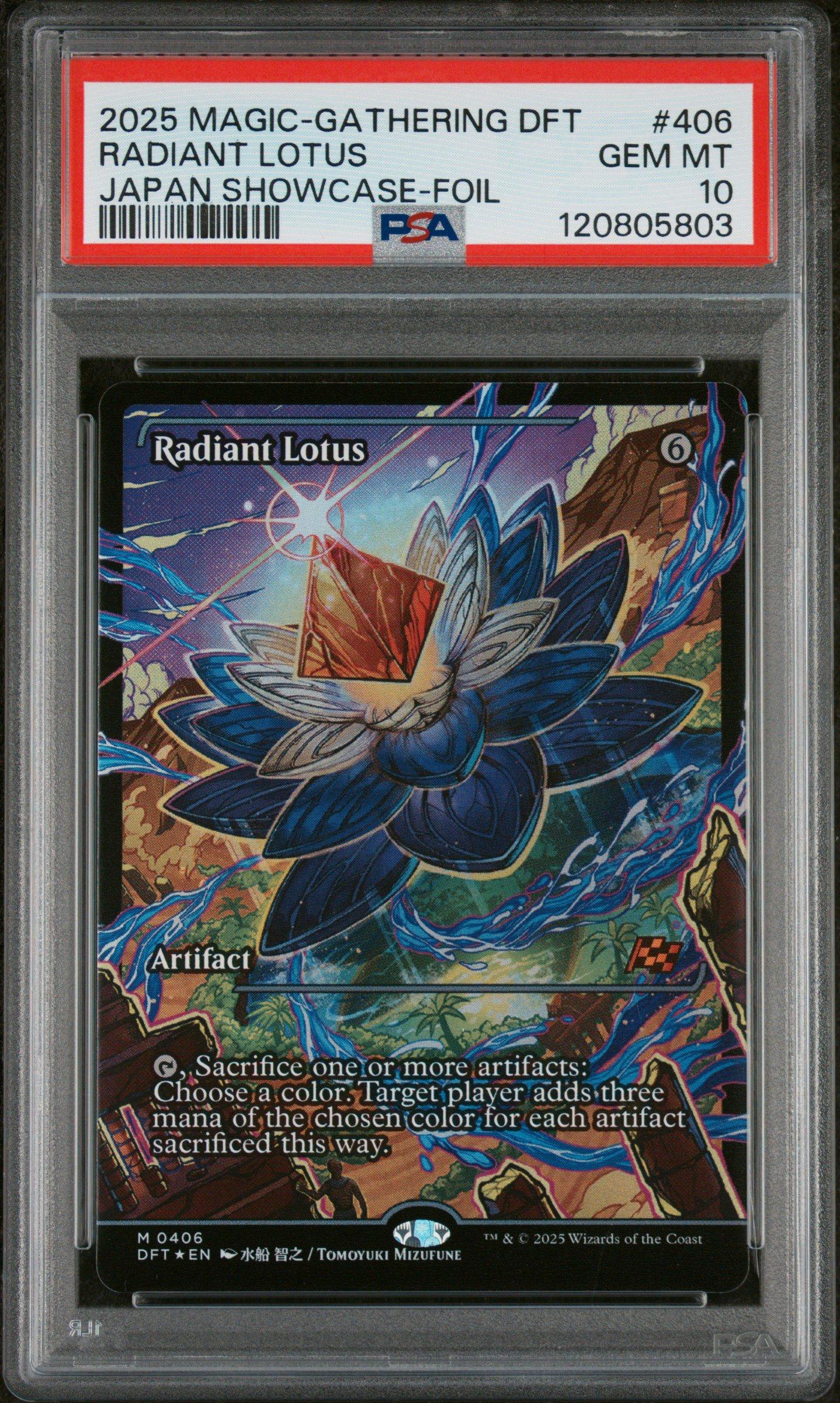2025 Magic The Gathering Aetherdrift 0406 Radiant Lotus Japan Showcase-foil PSA 10
