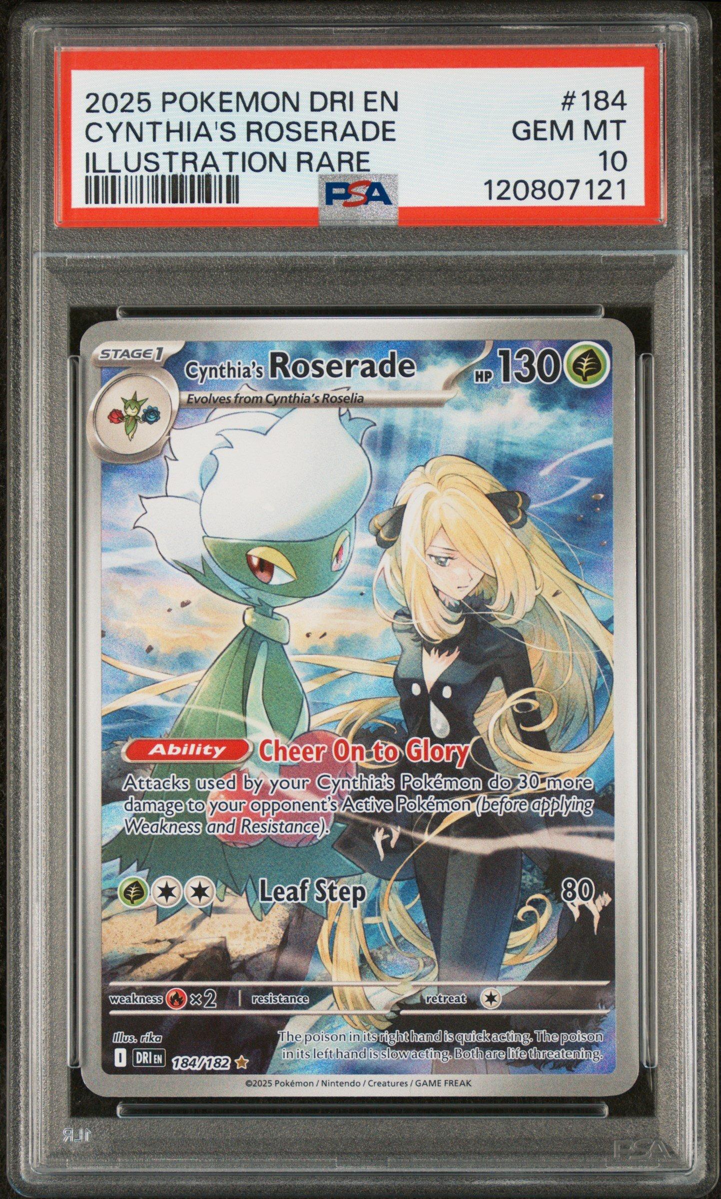 2025 Pokemon Dri En-destined Rivals 184 Cynthia's Roserade