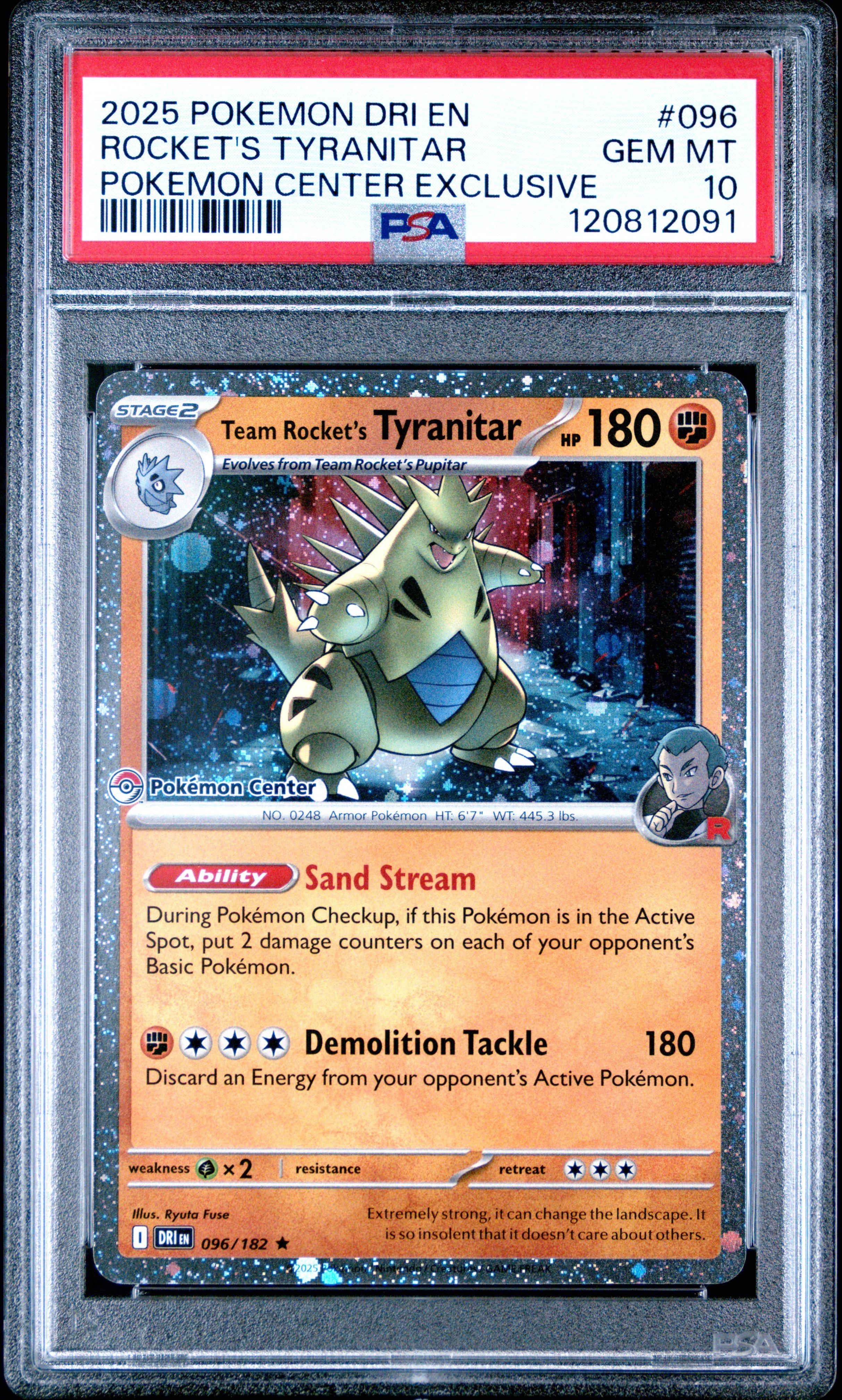 2025 Pokemon Dri En-destined Rivals 096 Team Rocket's Tyranitar