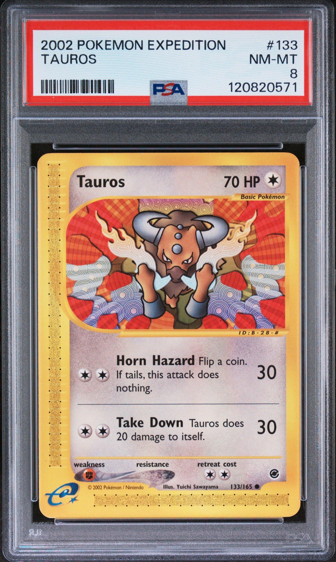 2002 Pokemon Expedition 133 Tauros PSA 8 Graded Card | GameStop