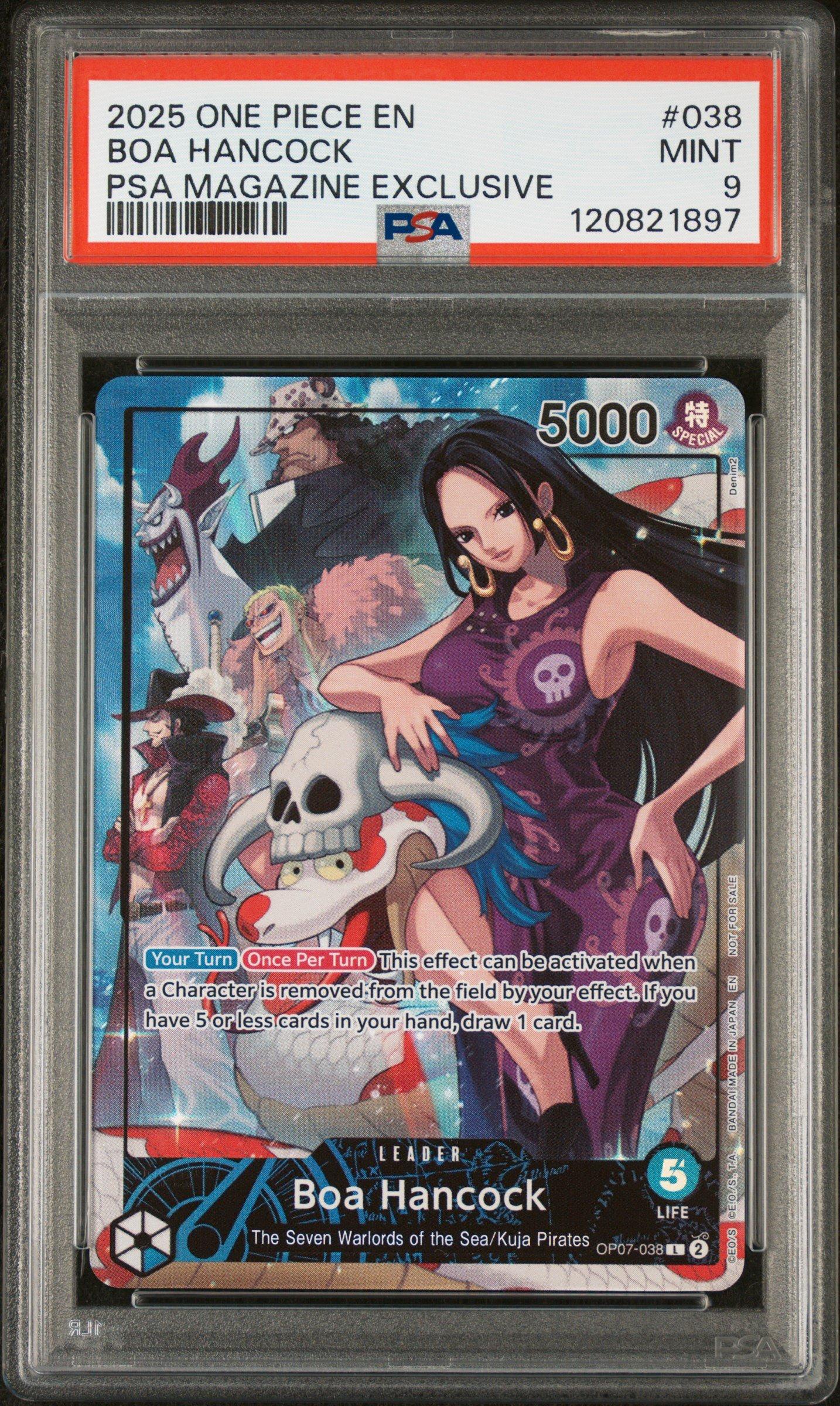 2025 One Piece Promos 038 Boa Hancock Psa Magazine Exclusive PSA 9
