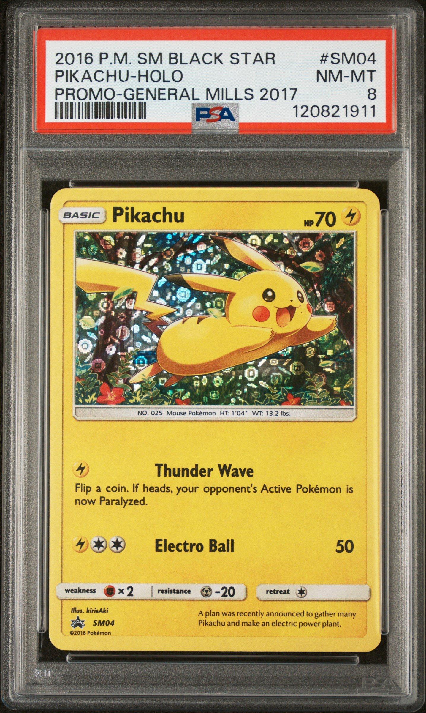 2016 Pokemon Sm Black Star Promo Sm04 Pikachu-holo General Mills