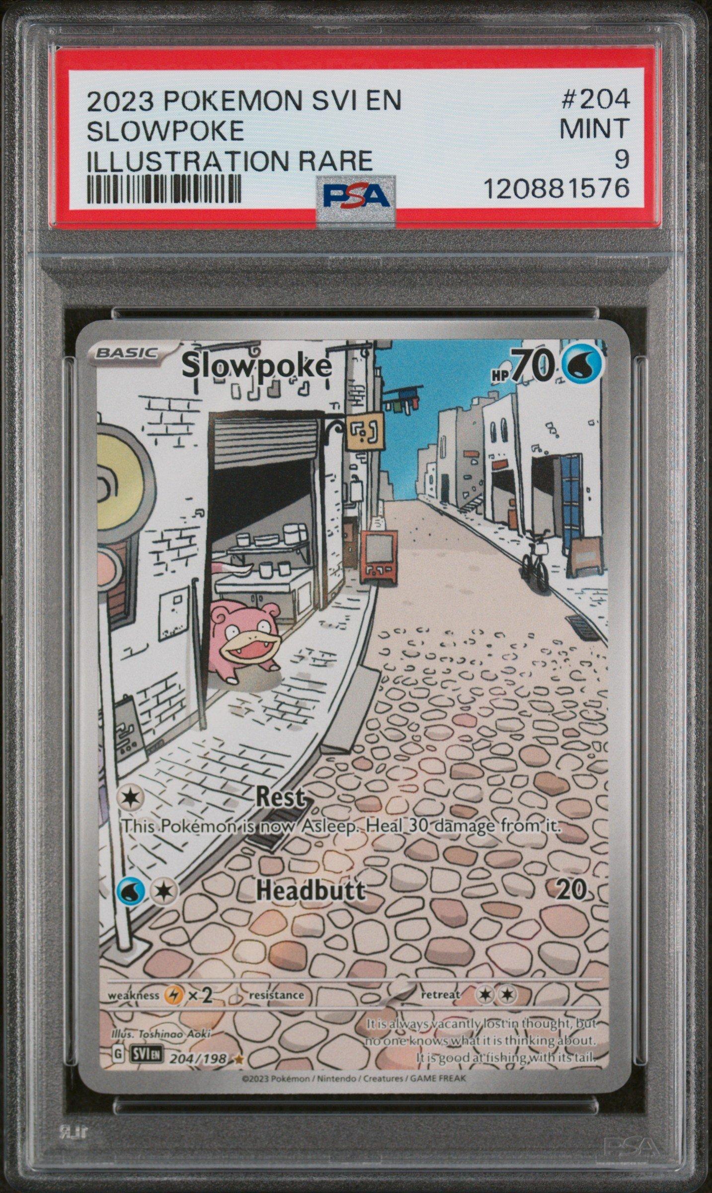 slowpoke pokemon card full art #204 EXTENDED  Raycardza Violet Illustration Rare #204 PSA 9 Pokemon Card Game/[SV2a] Pokemon Card