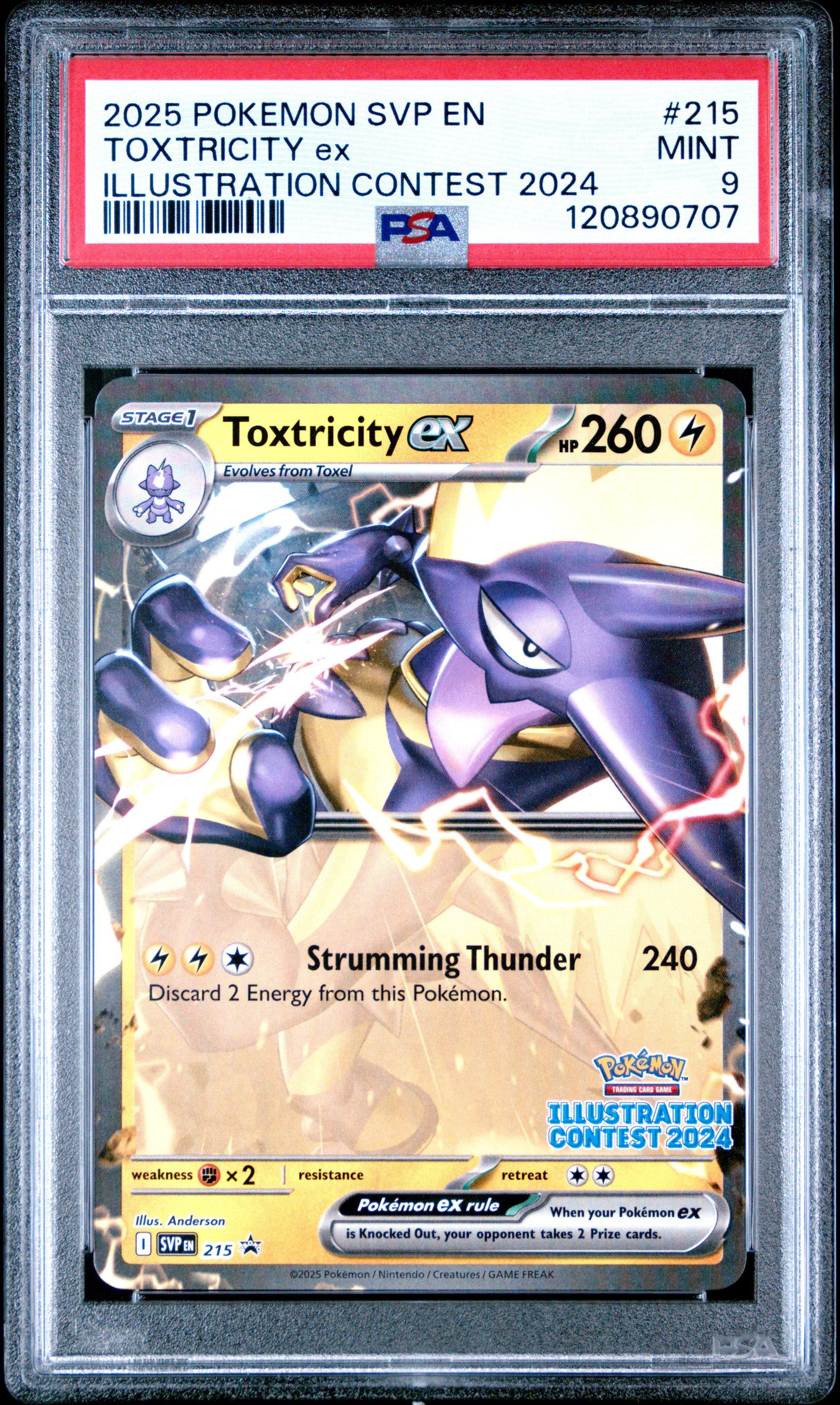 ポケモンカード ダークレイ PSA 25周年記念 2025 Pokemon Svp En-sv Black Star Promo 215 Toxtricity Ex