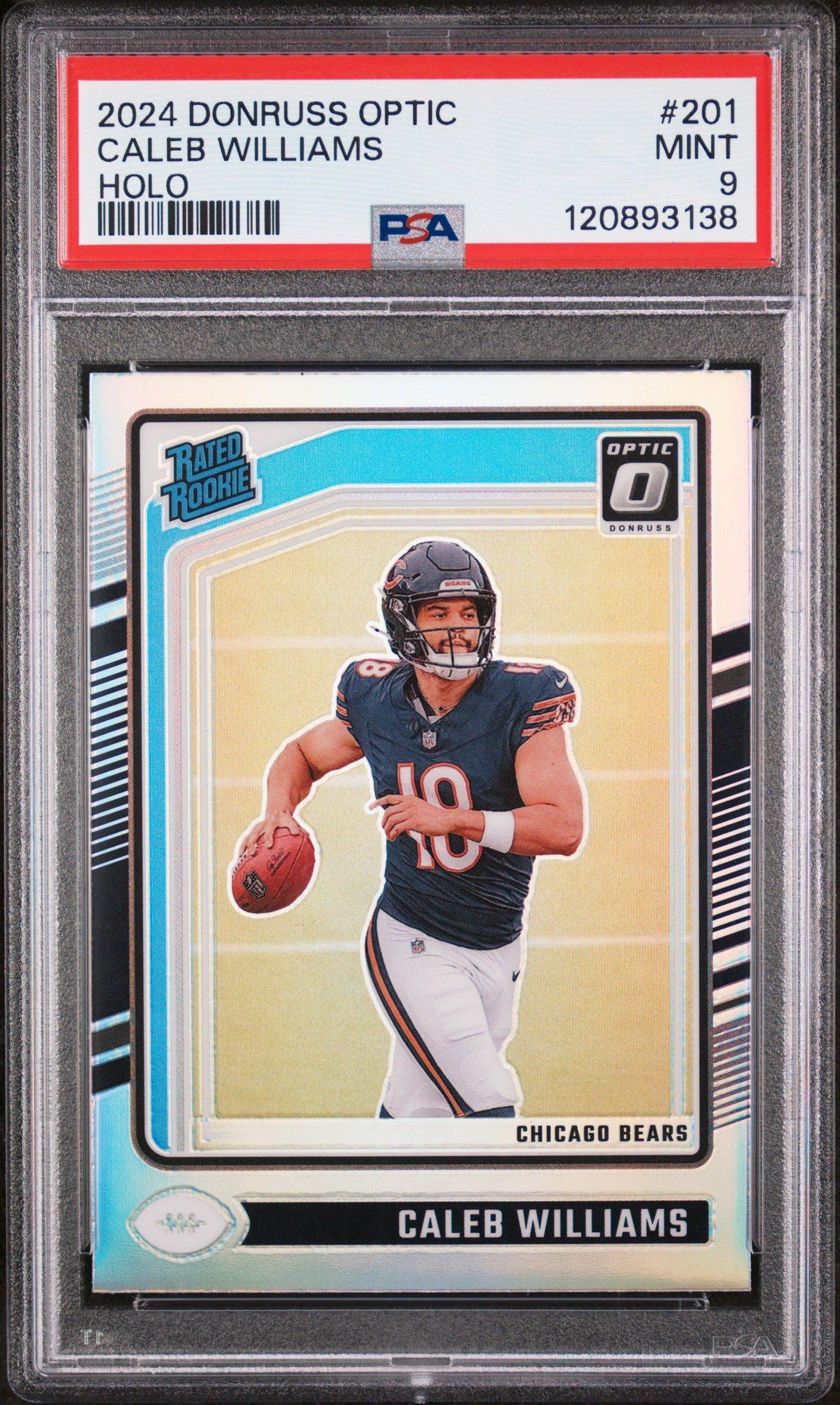 2024 Panini Donruss Optic 201 Caleb Williams Holo PSA 9