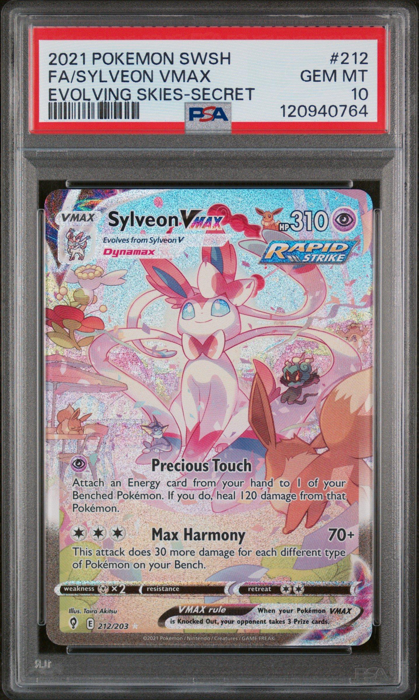 2021 Pokemon Sword & Shield Evolving Skies 212 Full Art/sylveon