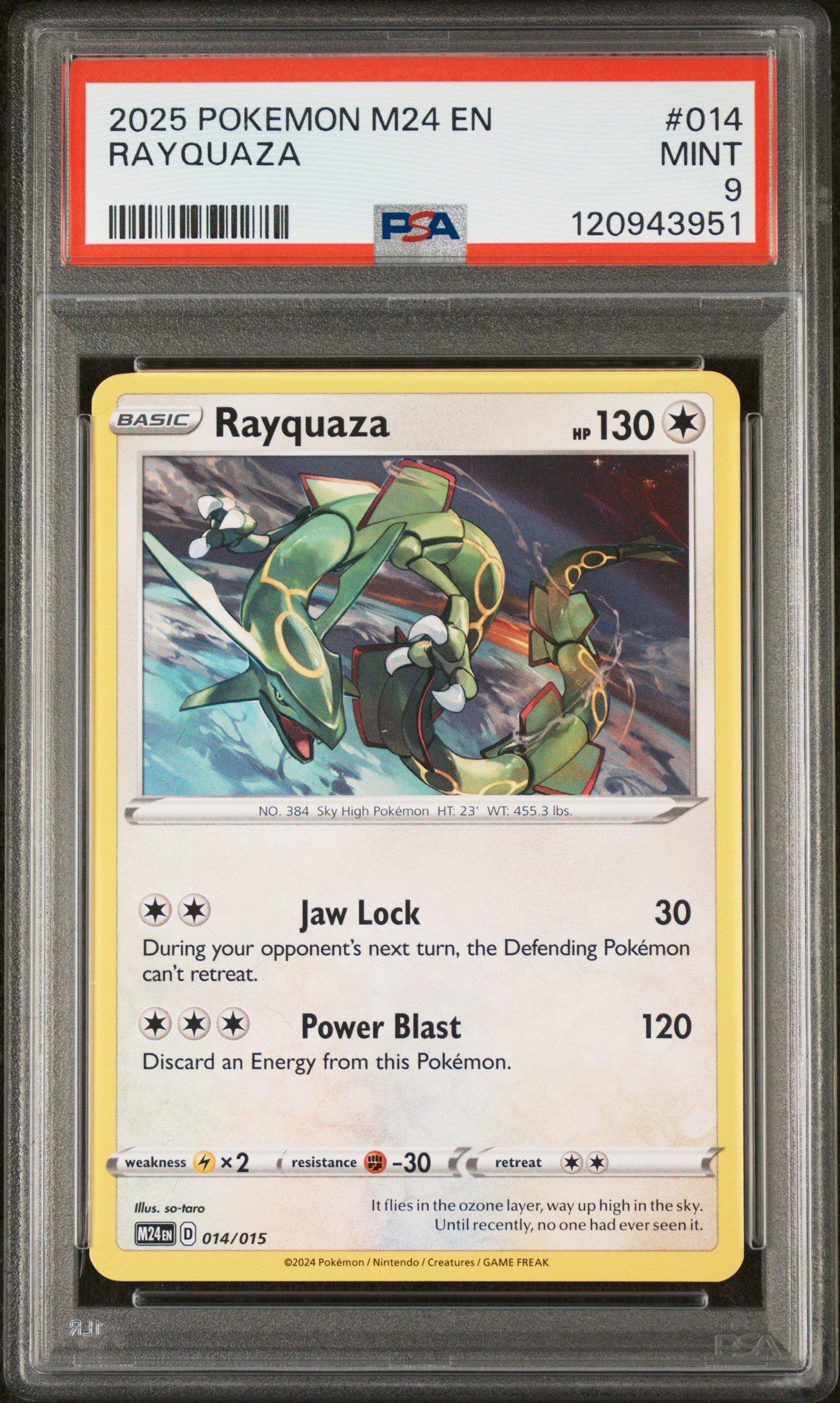 2025 Pokemon M24 En-mcdonald's Collection 014 Rayquaza PSA 9