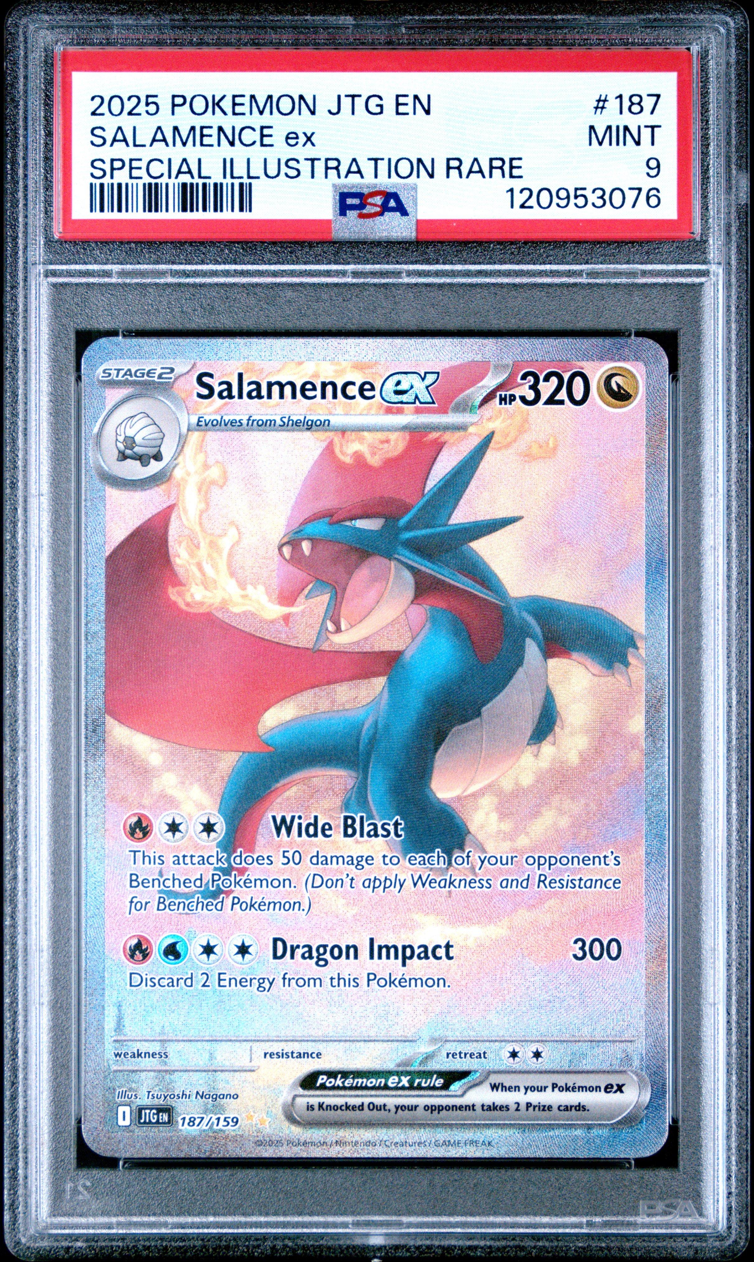 2025 Pokemon Jtg En-journey Together 187 Salamence Ex Special