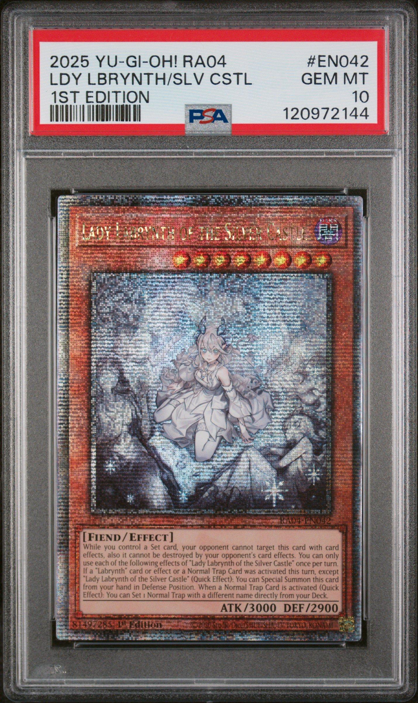 2025 Yu-gi-oh! Ra04-quarter Century Stampede En042 Lady Labrynth Of The Silver Castle 1st Edition PSA 10