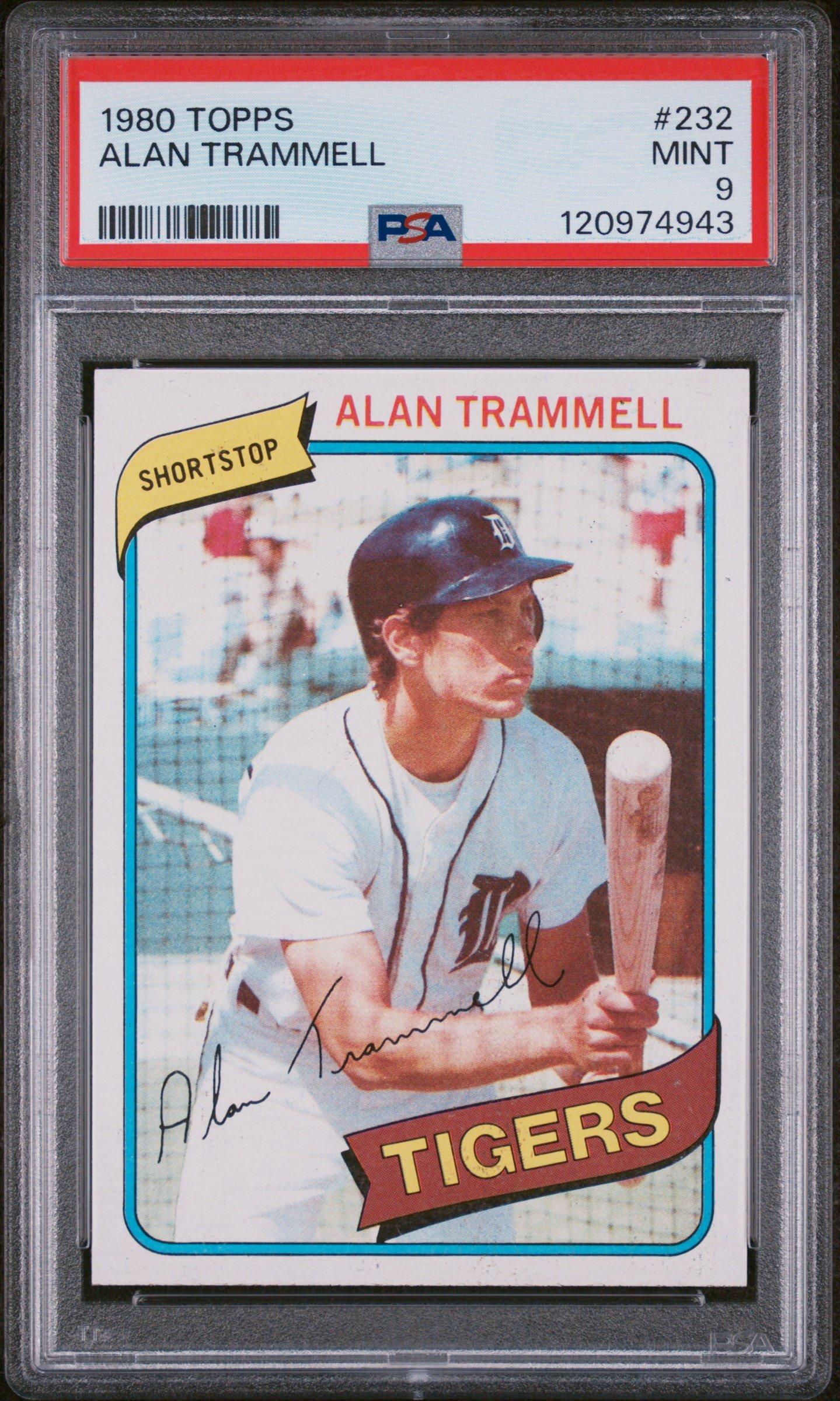 1980 Topps 232 Alan Trammell PSA 9