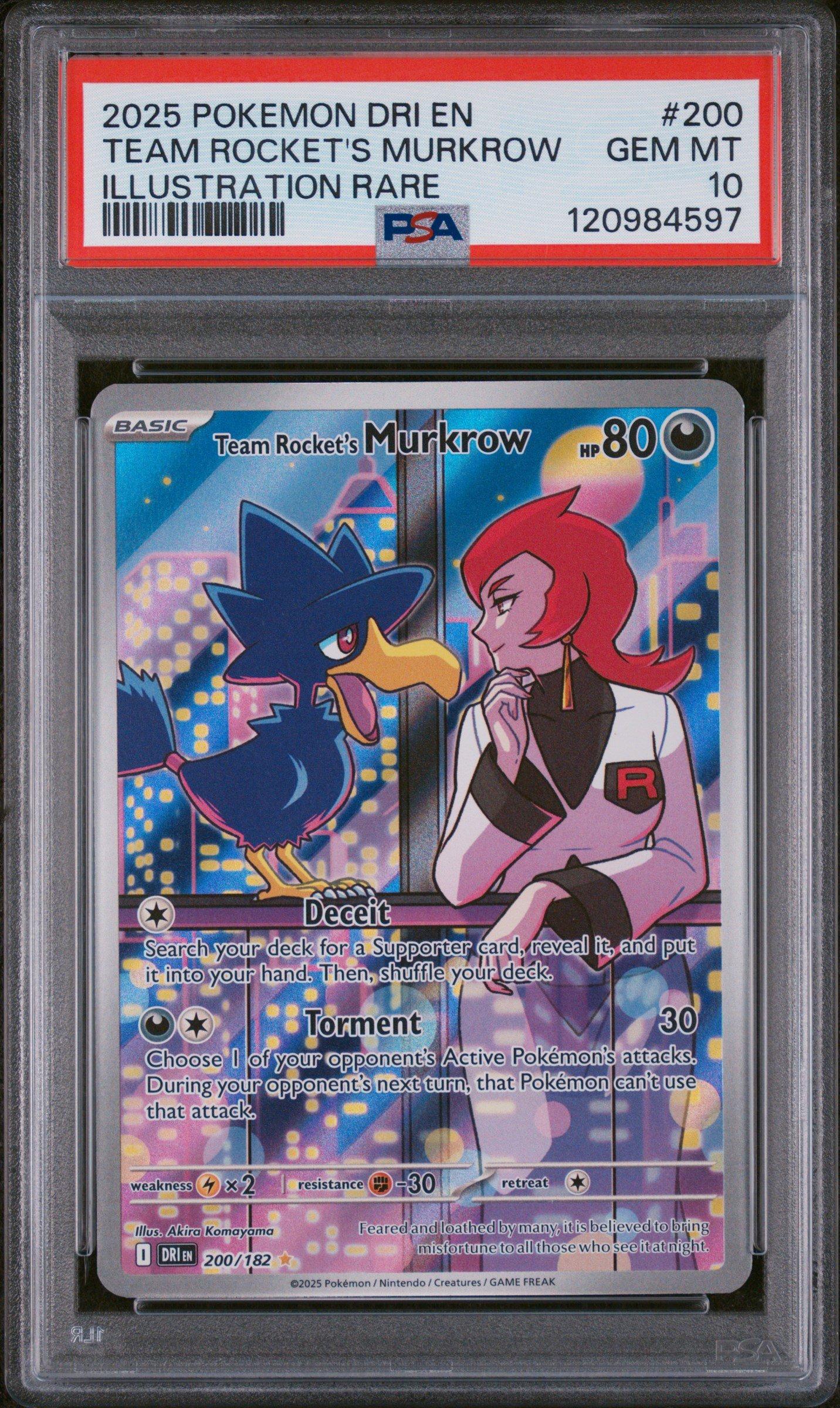 2025 Pokemon Dri En-destined Rivals 200 Team Rocket's Murkrow