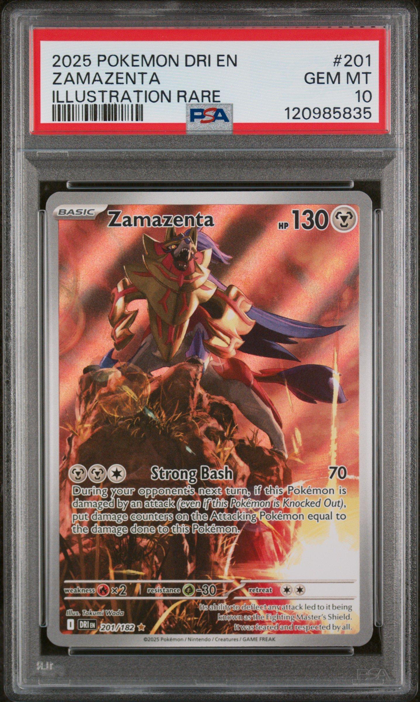 2025 Pokemon Dri En-destined Rivals 201 Zamazenta Illustration