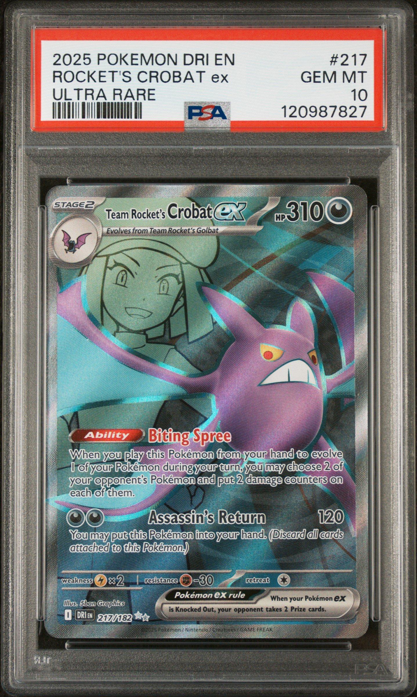 2025 Pokemon Dri En-destined Rivals 217 Team Rocket's Crobat Ex