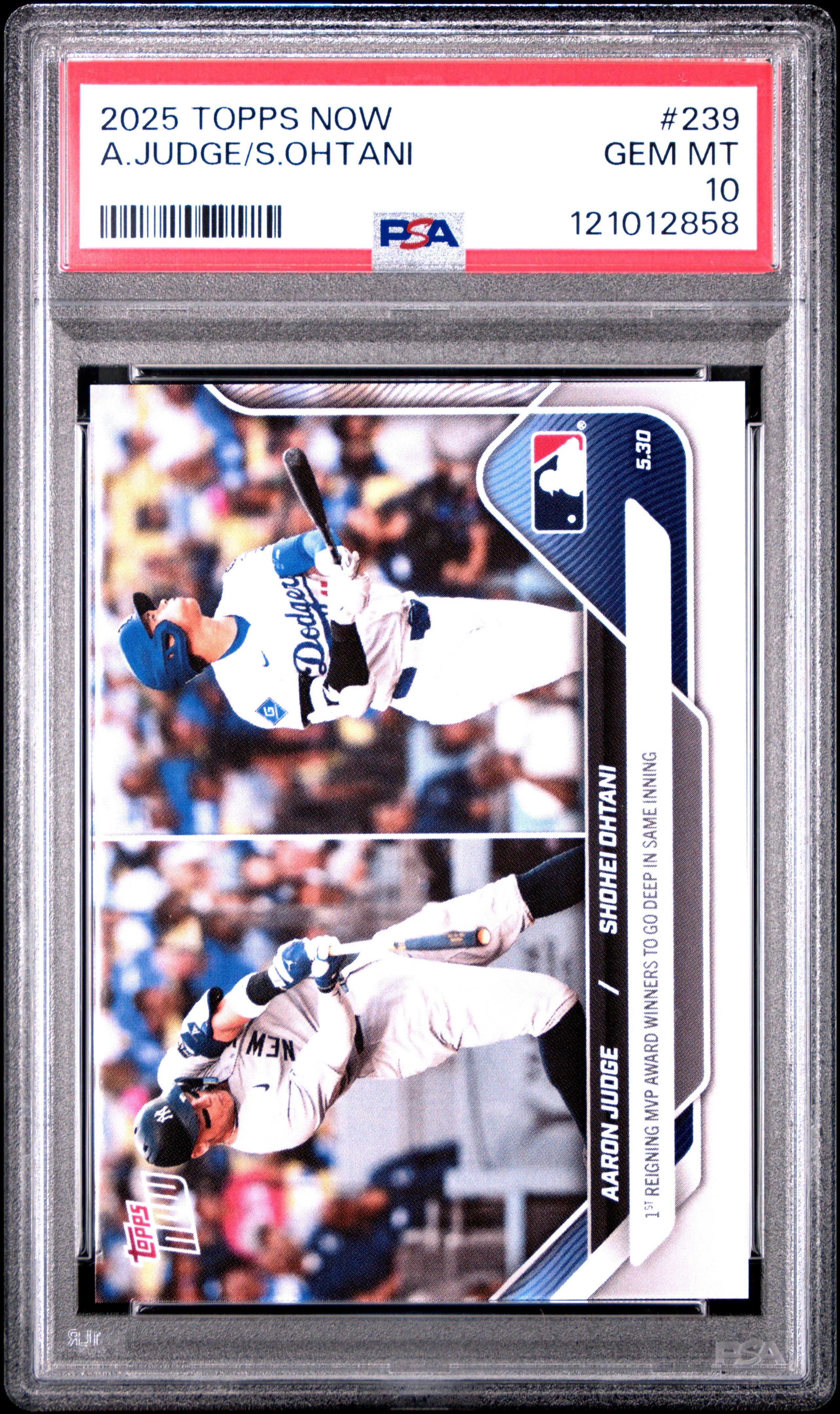 2025 Topps Now 239 Shohei Ohtaniaron Judge PSA 10 Graded Card