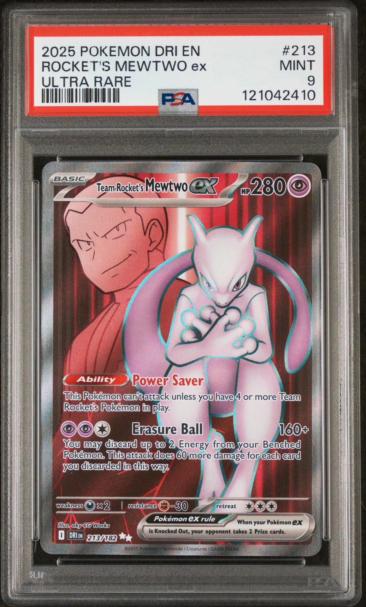 2025 Pokemon Dri En-destined Rivals 213 Team Rocket's Mewtwo Ex