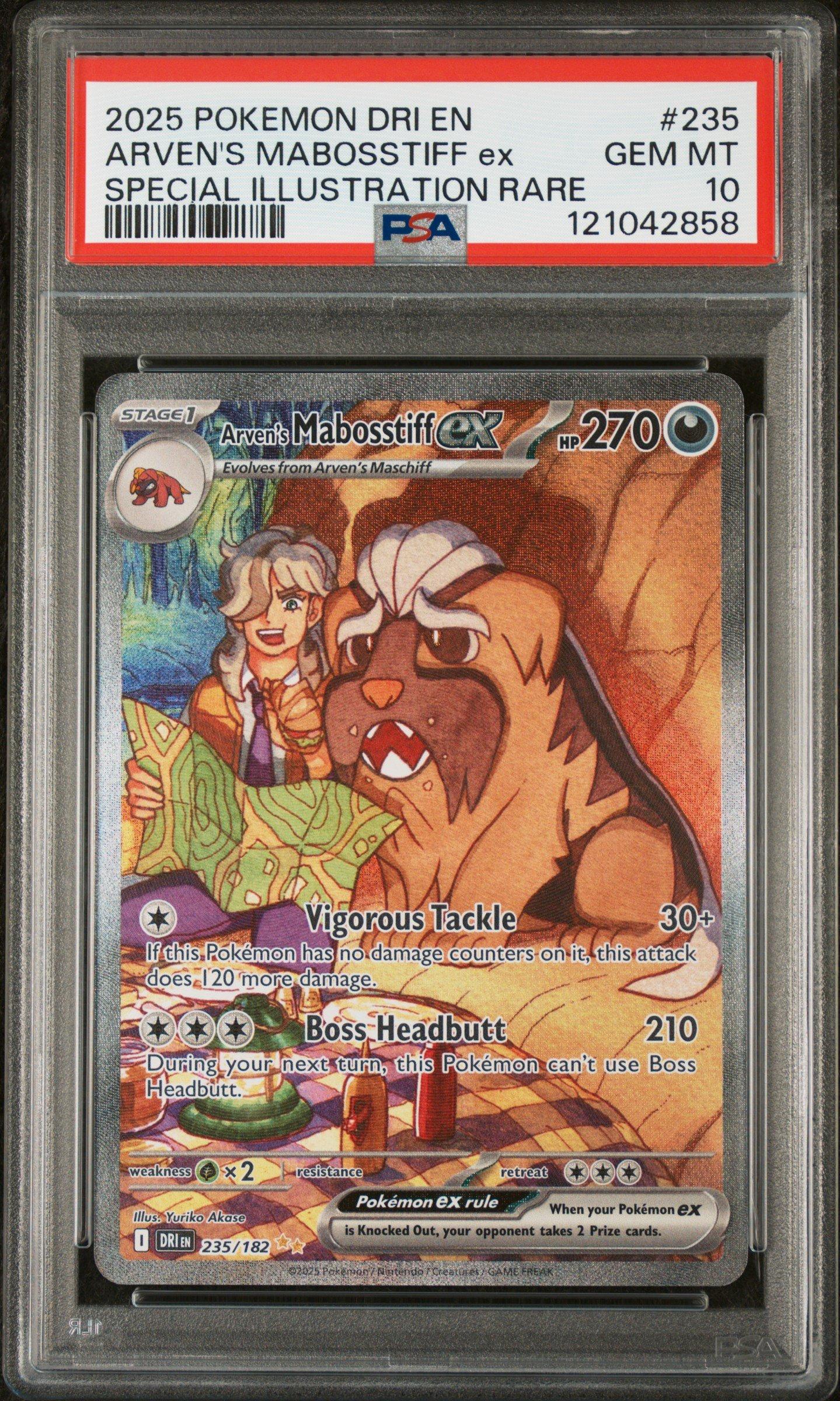 2025 Pokemon Dri En-destined Rivals 235 Arven's Mabosstiff Ex