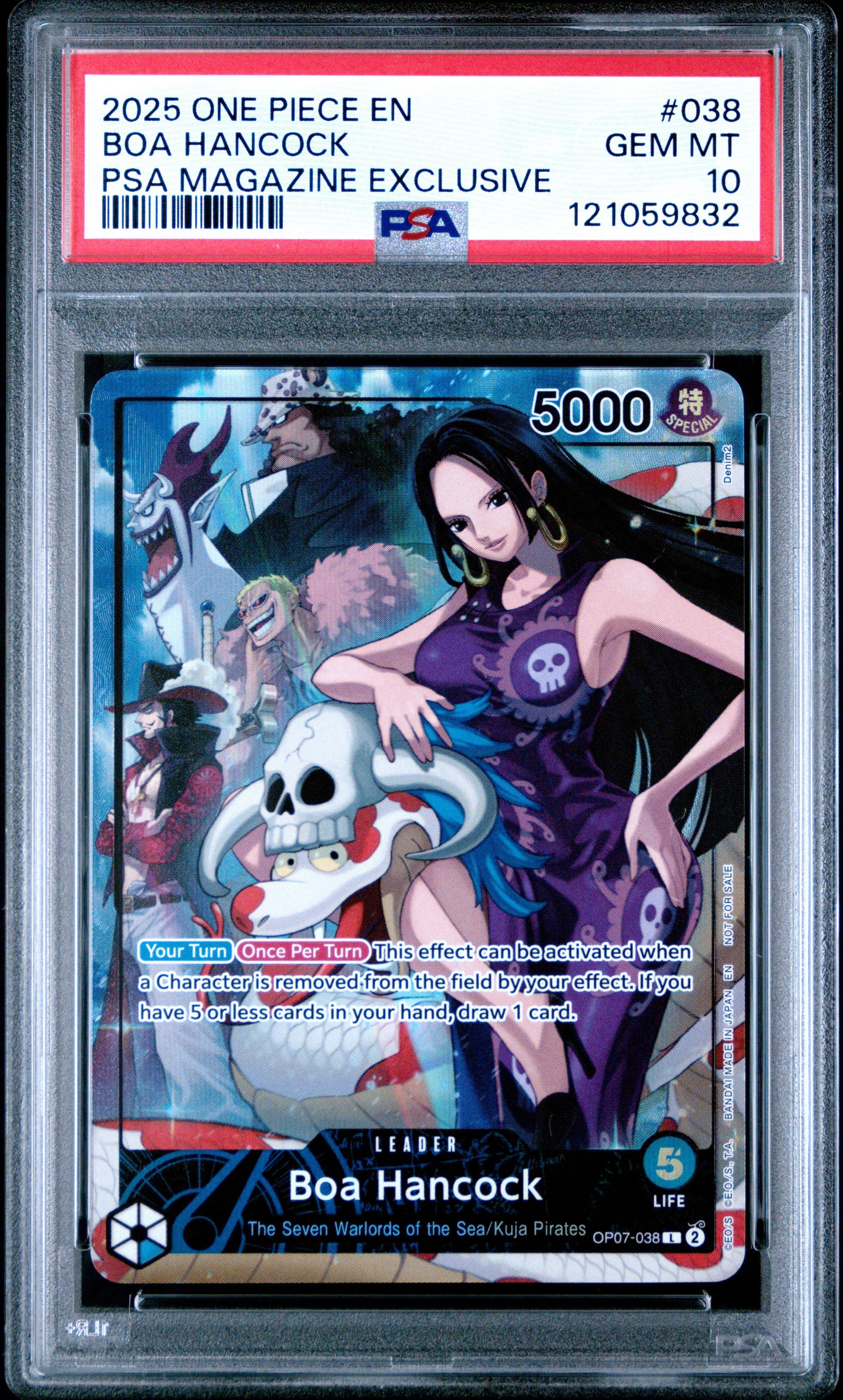 5冊 PSAマガジン 2024年 2025年ミュウツー レックウザ ハンコック 2025 One Piece Promos 038 Boa Hancock Psa Magazine Exclusive PSA