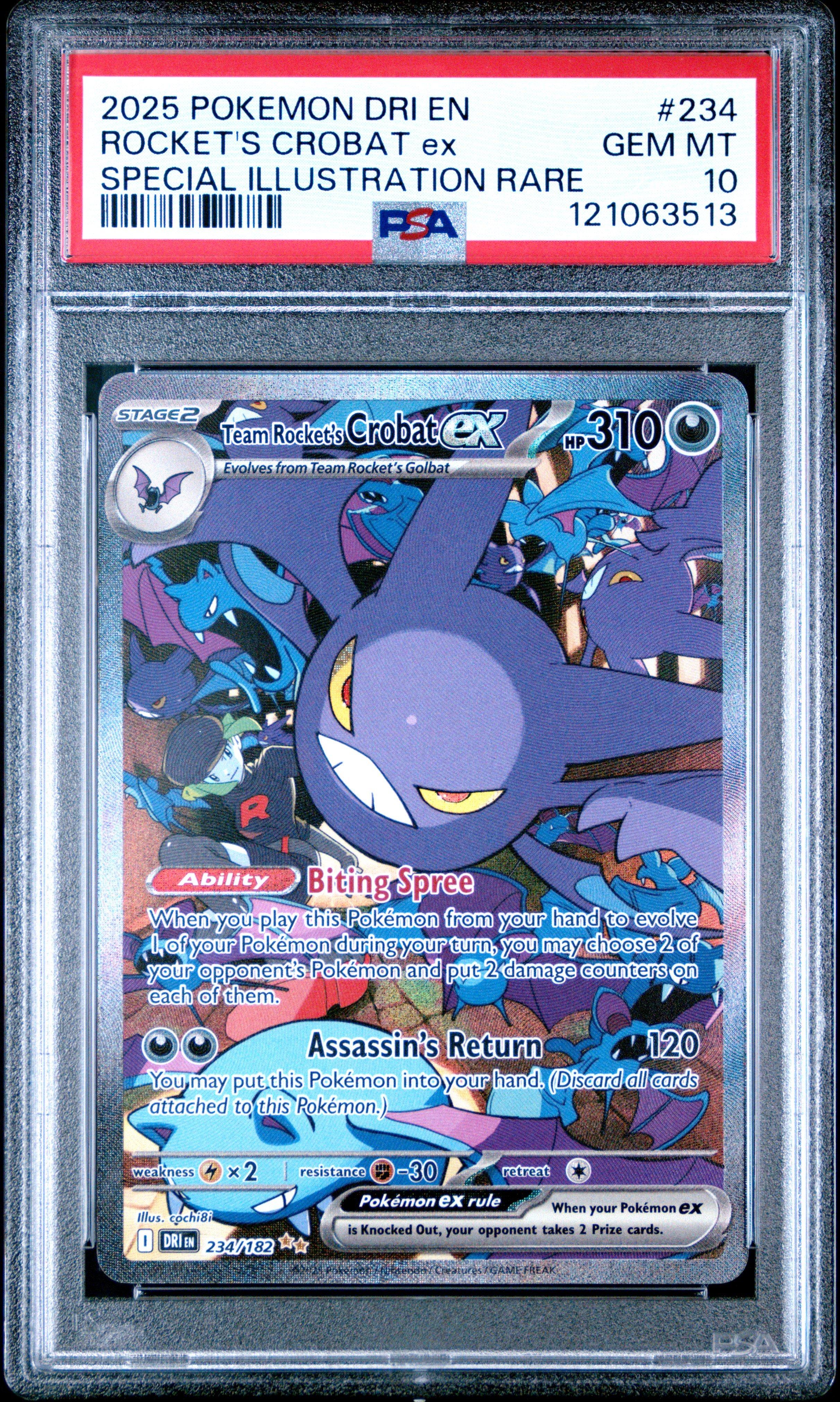 2025 Pokemon Dri En-destined Rivals 234 Team Rocket's Crobat Ex