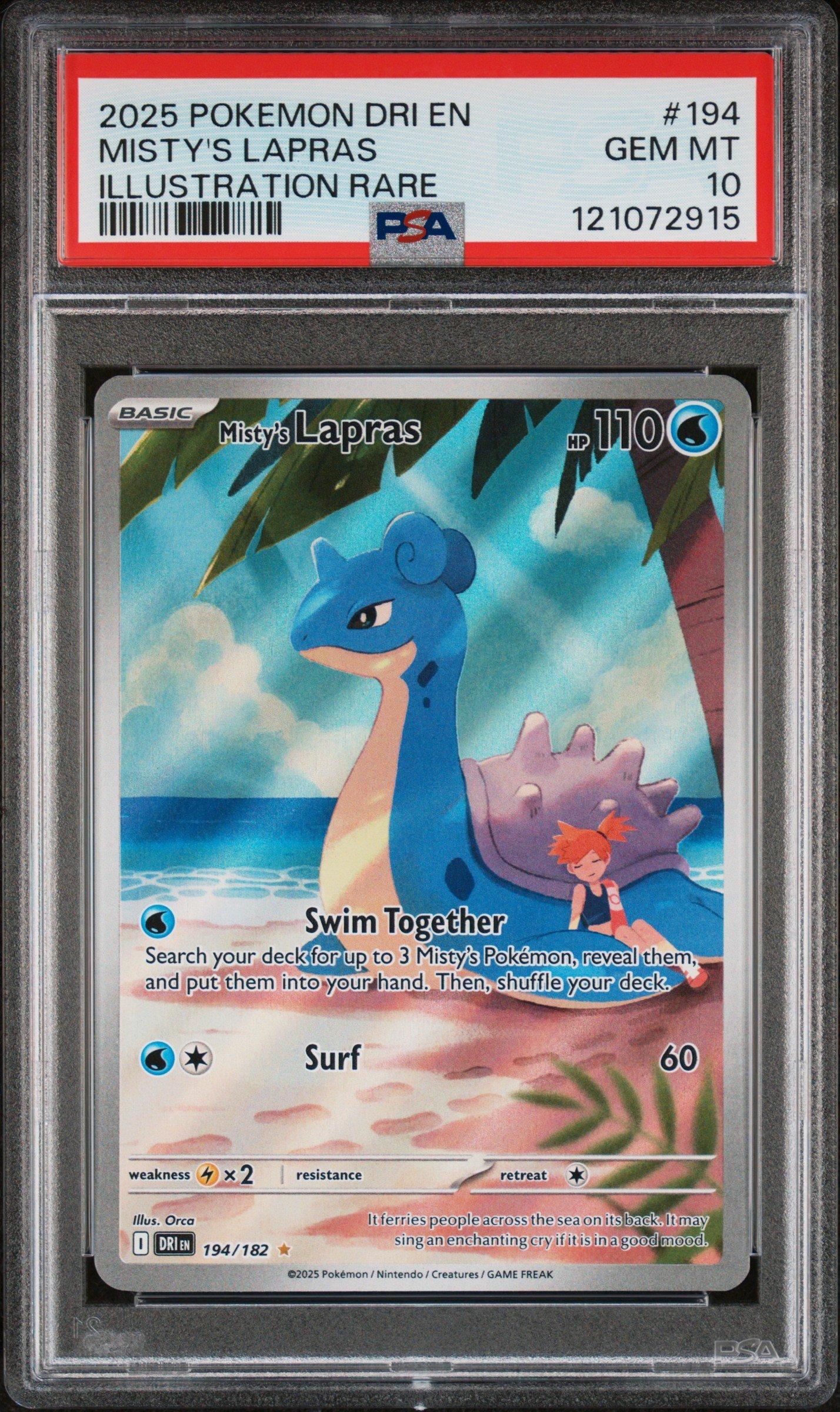 2025 Pokemon Dri En-destined Rivals 194 Misty's Lapras