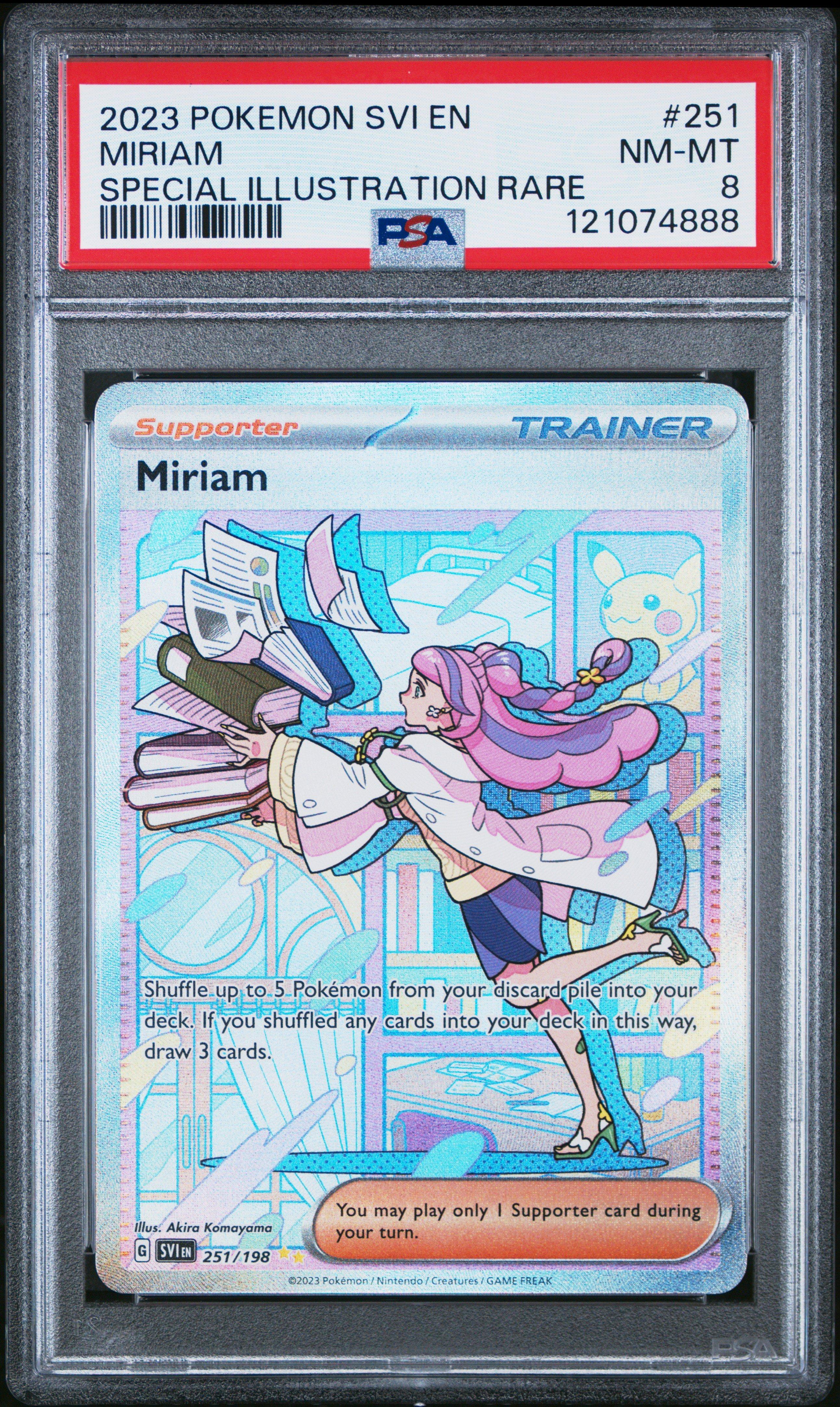 251 198 pokemon card Miriam (Graded) Case Pokemon - Miriam 251/198 -