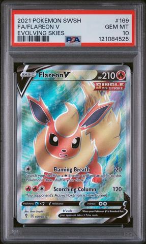 2021 Pokemon Sword & Shield Evolving Skies 169 Full Art/flareon V