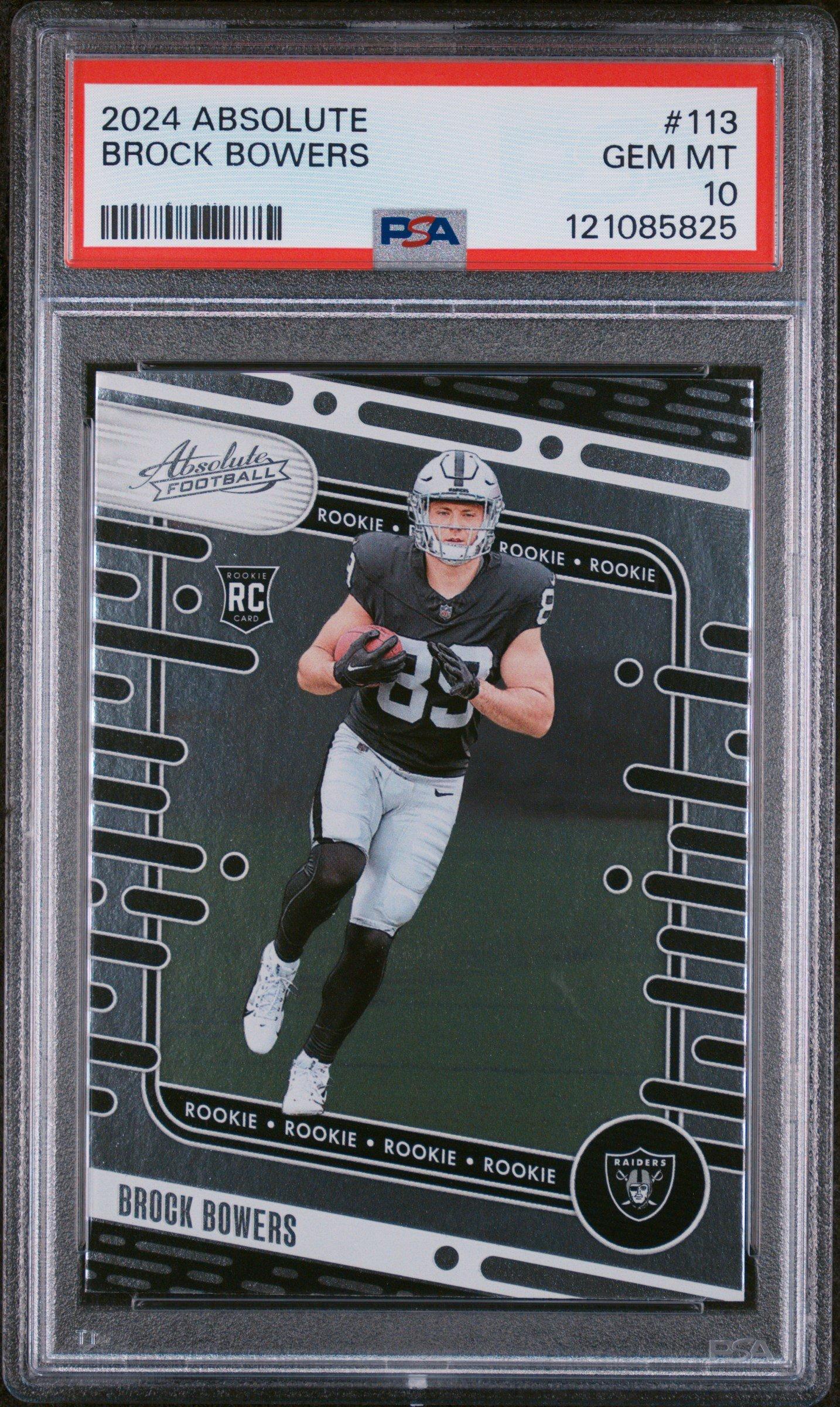 2024 Panini Absolute 113 Brock Bowers PSA 10