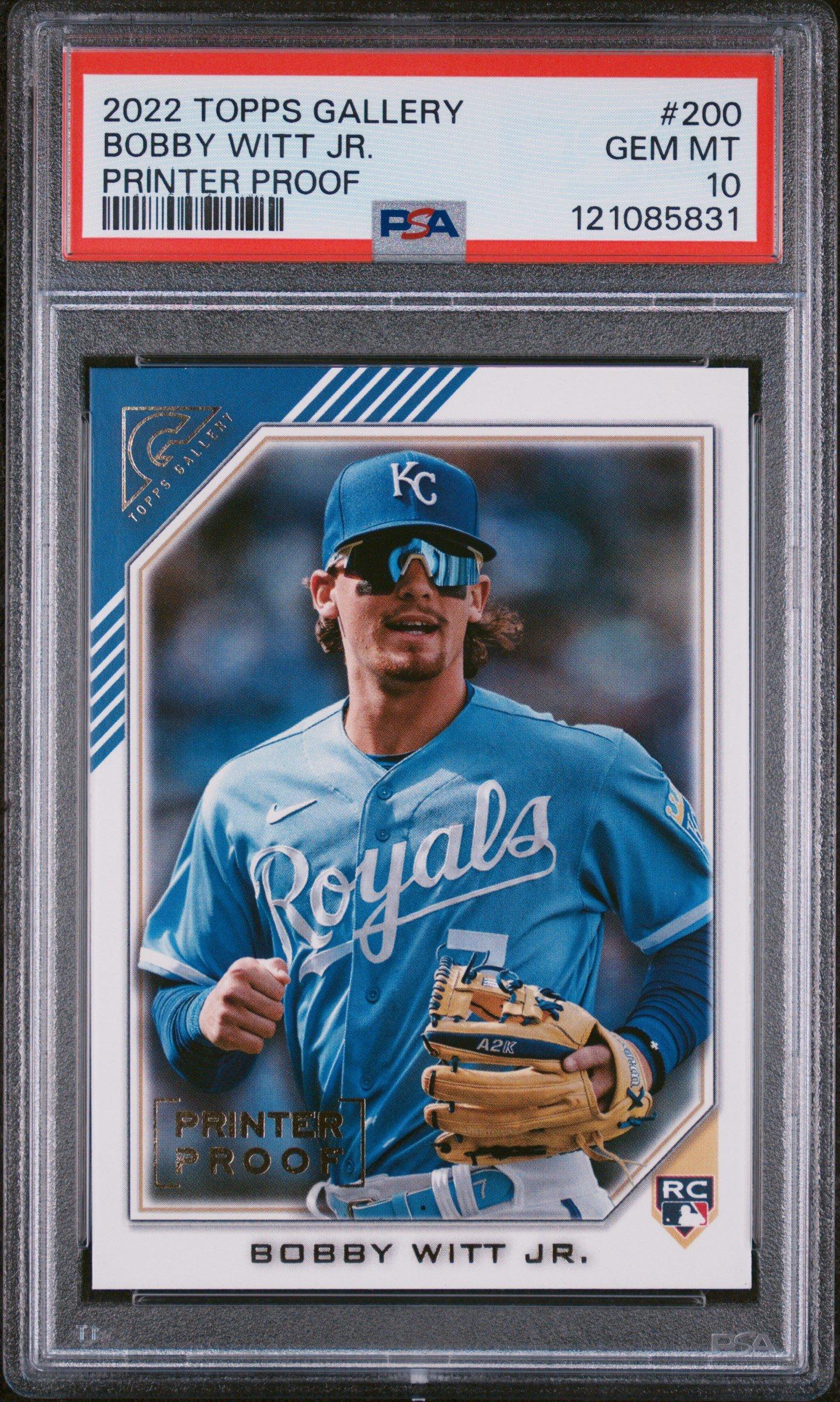 2022 Topps Gallery 200 Bobby Witt Jr. Printer Proof PSA 10