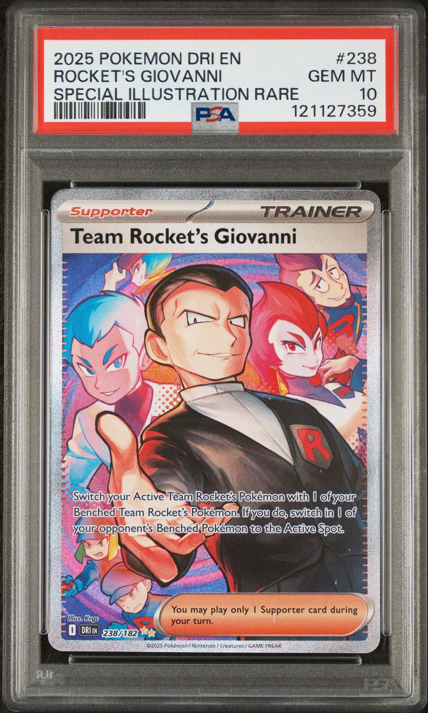 2025 Pokemon Dri En-destined Rivals 238 Team Rocket's Giovanni Special  Illustration Rare PSA 10 Graded Card | GameStop