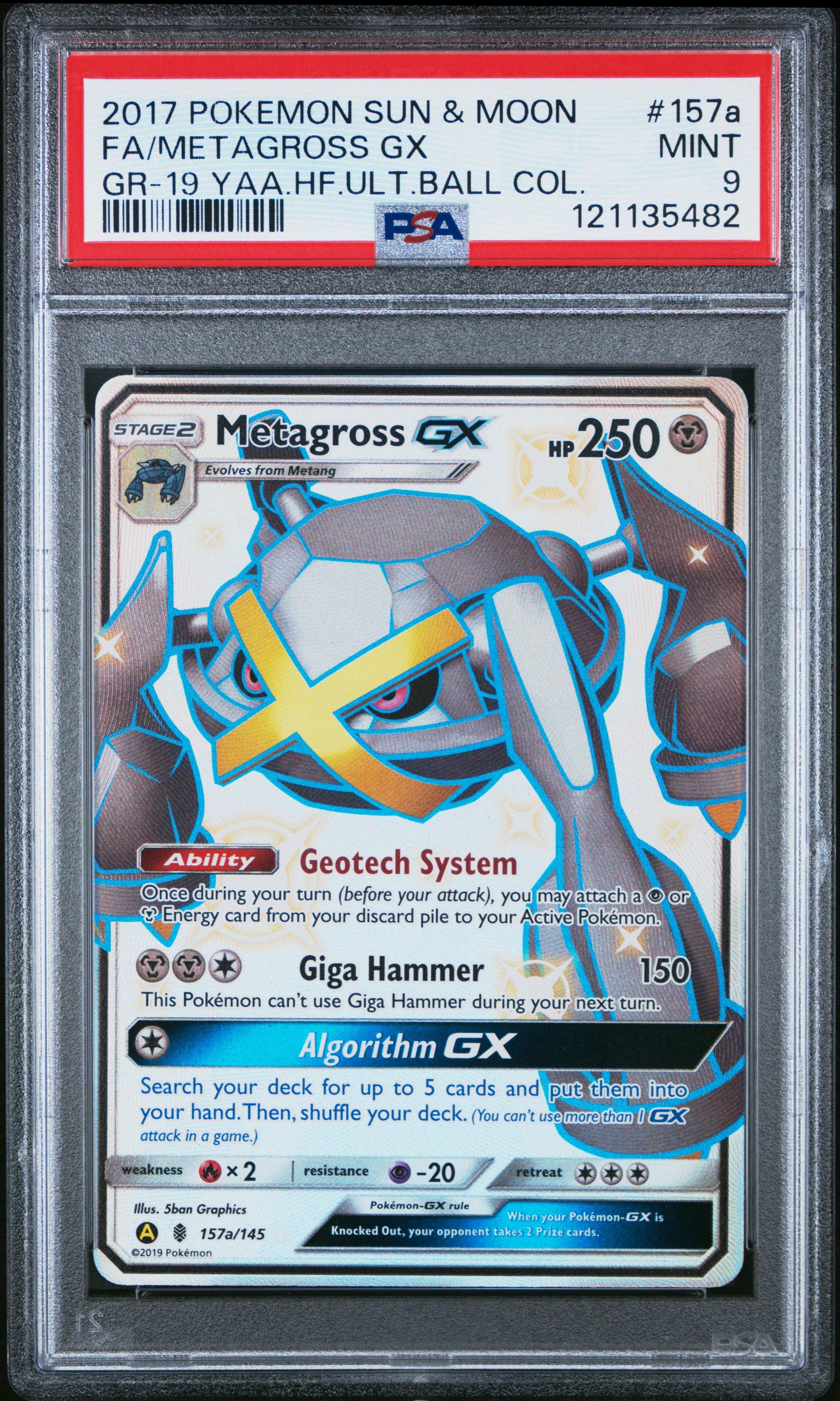 2017 Pokemon Sun & Moon Guardians Rising 157a Full Art/metagross