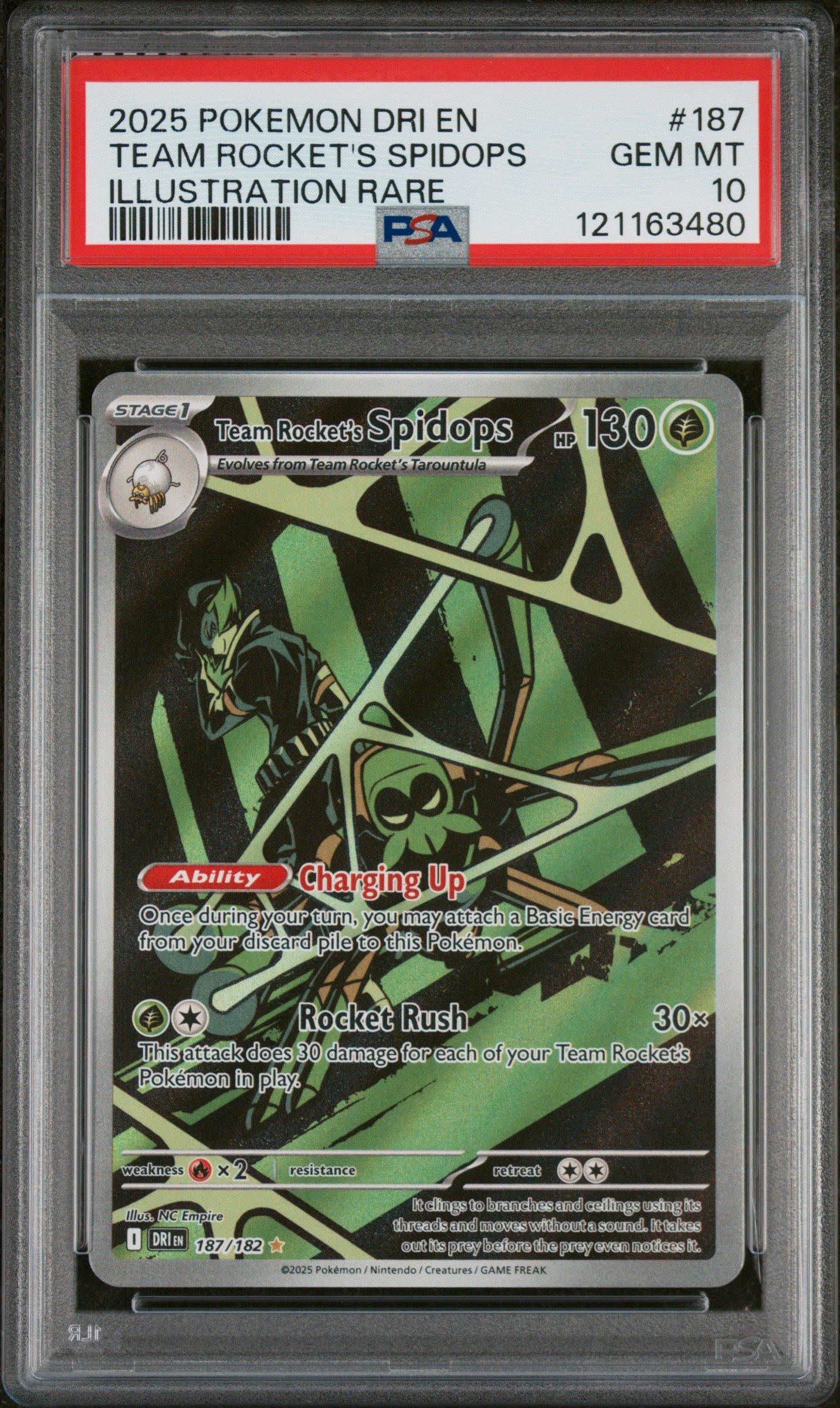 2025 Pokemon Dri En-destined Rivals 187 Team Rocket's Spidops