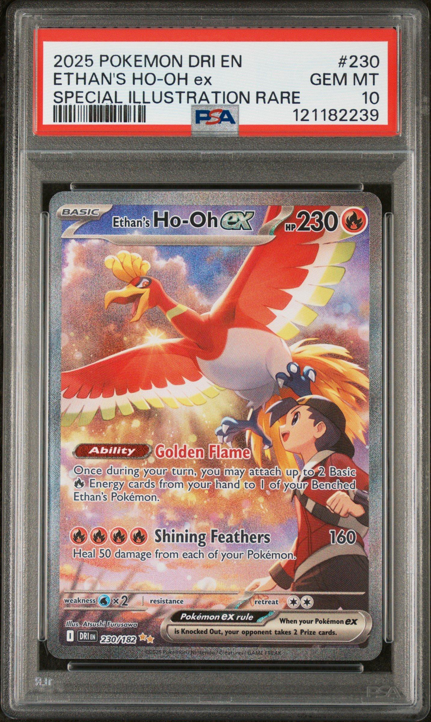2025 Pokemon Dri En-destined Rivals 230 Ethan's Ho-oh Ex Special