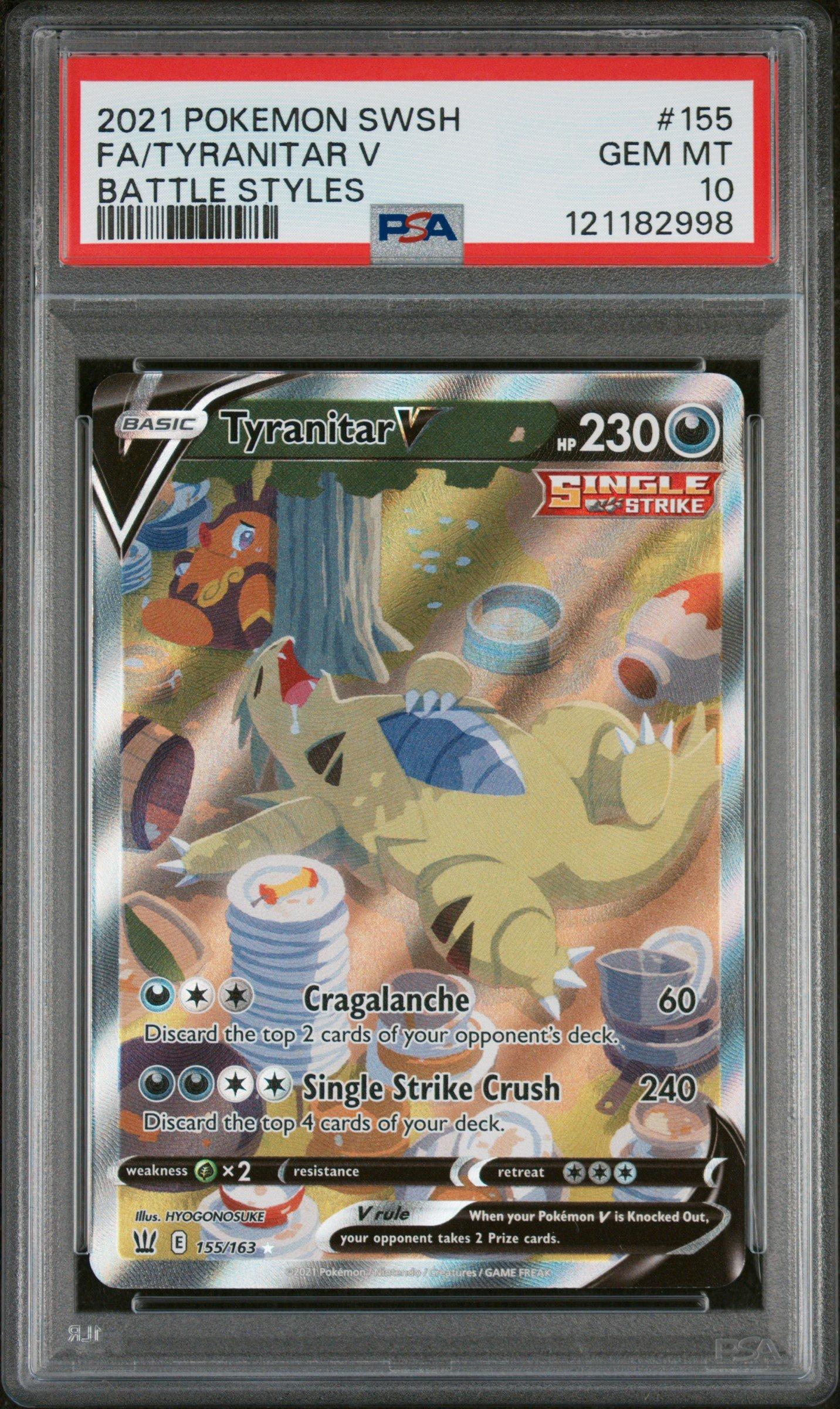 【PSA10】バンギラスV SR SA/Tyranitar 2021 Pokemon Sword & Shield Battle Styles 155 Full Art/tyranitar V