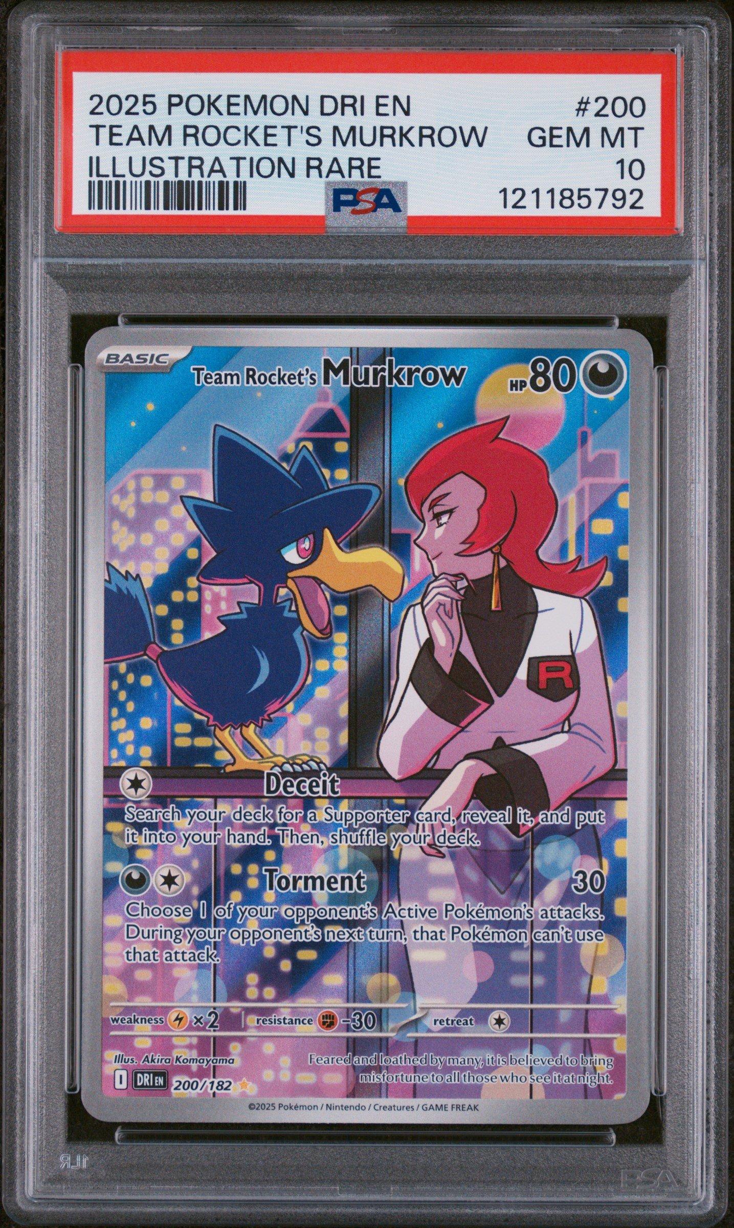 2025 Pokemon Dri En-destined Rivals 200 Team Rocket's Murkrow